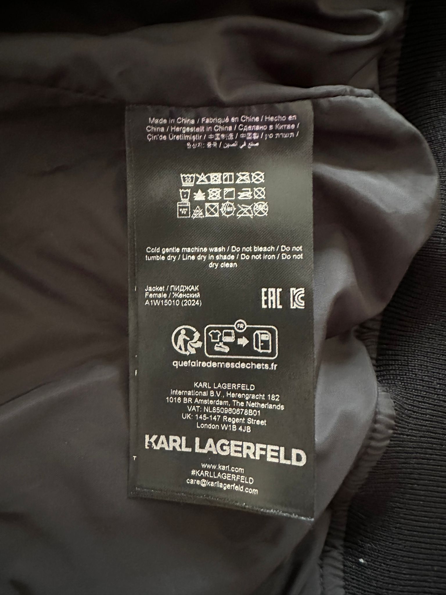 Karl Lagerfeld Bomber Jacket Size M / US 6-8 / IT 42-44 - 5 Thumbnail
