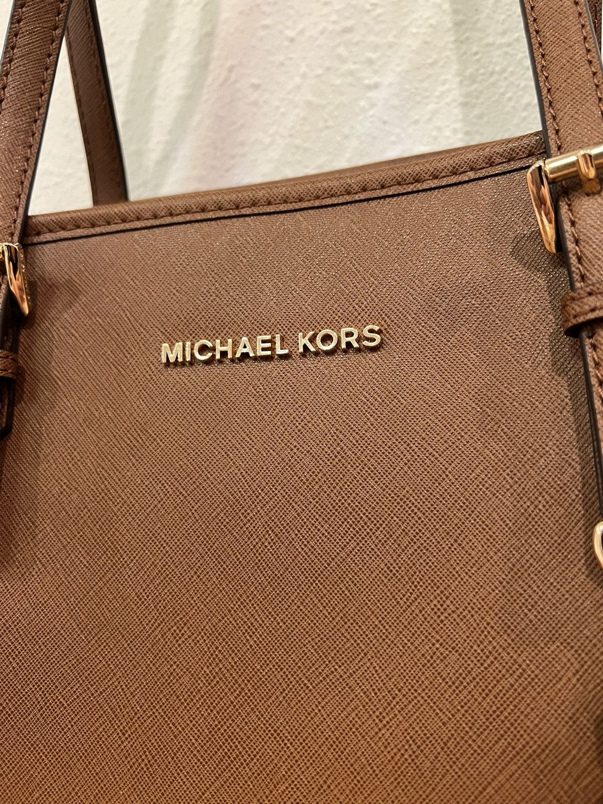 Michael Kors Michael Kors Carryall Brown Leather Shoulder Tote Bag Size ONE SIZE - 3 Thumbnail