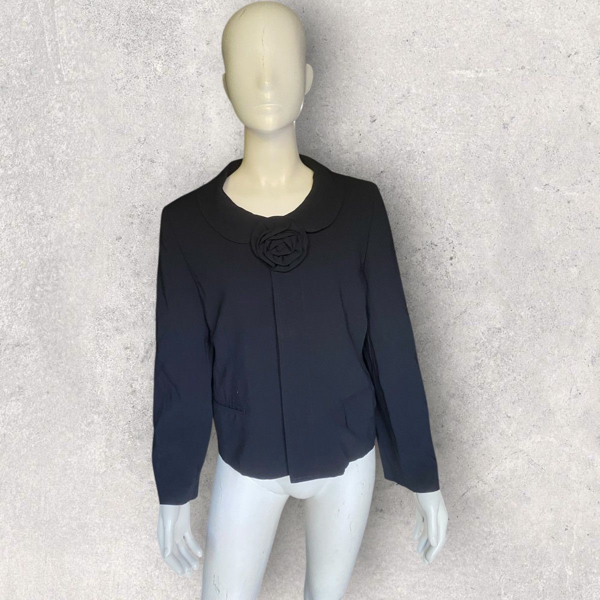 Comme des Garcons Vintage 1991 Floral Appliqué Wool Jacket Size M / US 6-8 / IT 42-44 - 3 Thumbnail