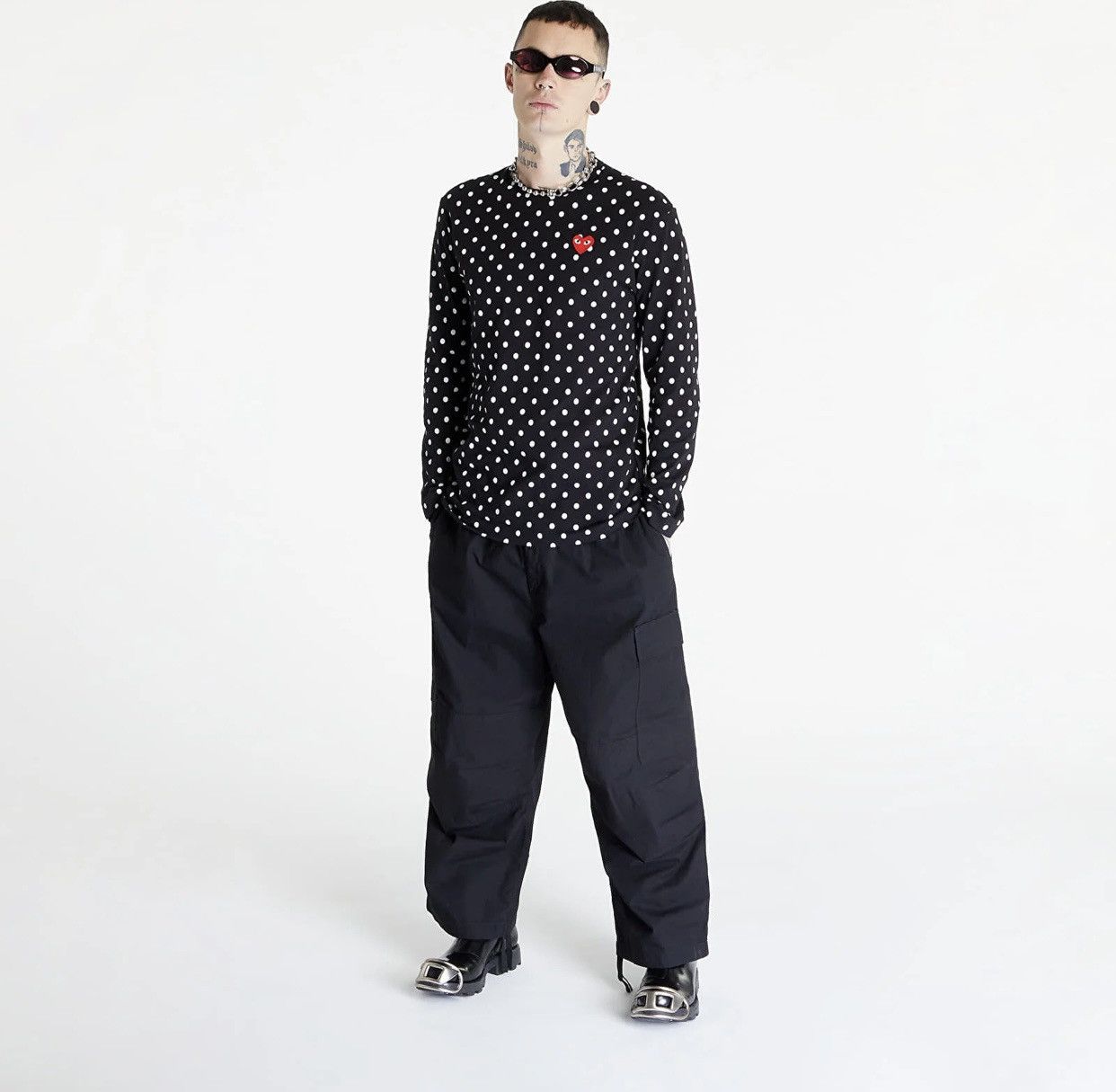 CDG by Comme des Garcons Comme des Garcons Play Polka-dot Heart Logo Unisex Size US M / EU 48-50 / 2 - 2 Thumbnail