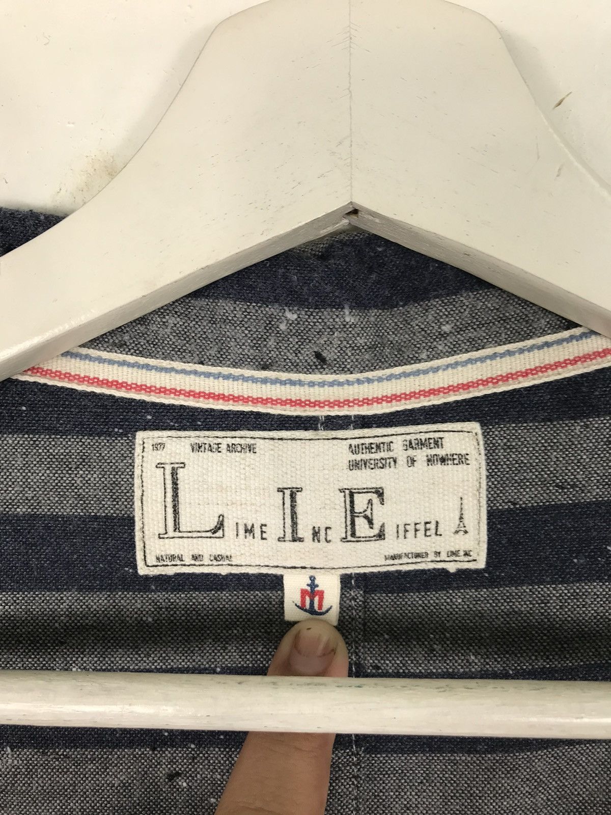 Japanese Brand 🔥 LIME INC EIFFEL PRISONER LINE WORK JACKET Size US M / EU 48-50 / 2 - 8 Thumbnail