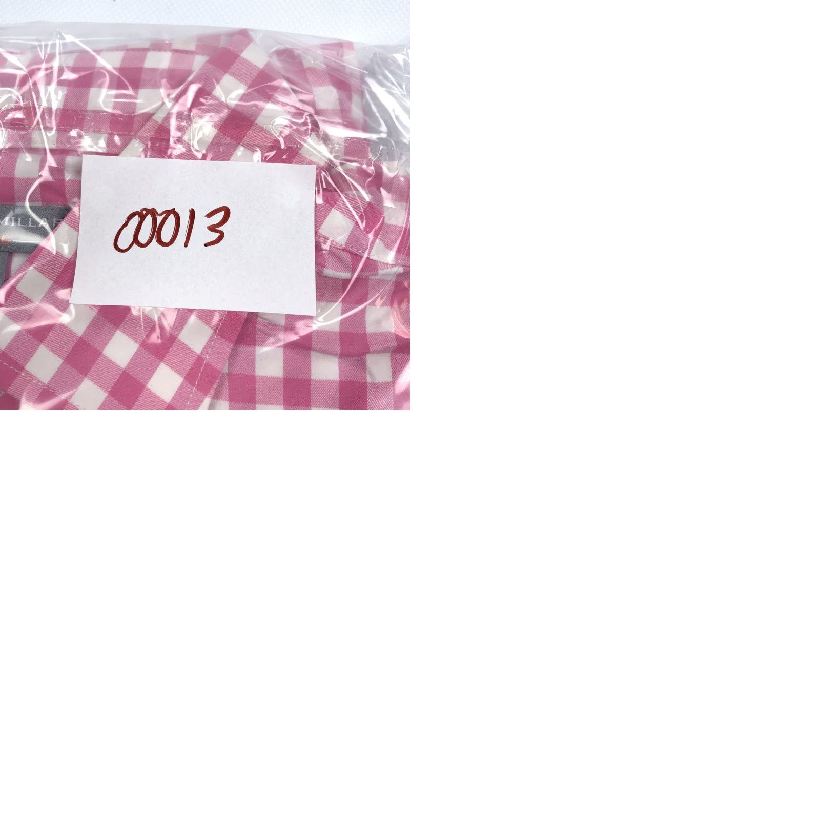 Peter Millar Peter Millar Men's L Button-Down Gingham Check Shirt Wicking Pink White Casual, Breathable, Long Sleeve, Office, Golf Mens Size US L / EU 52-54 / 3 - 9 Thumbnail