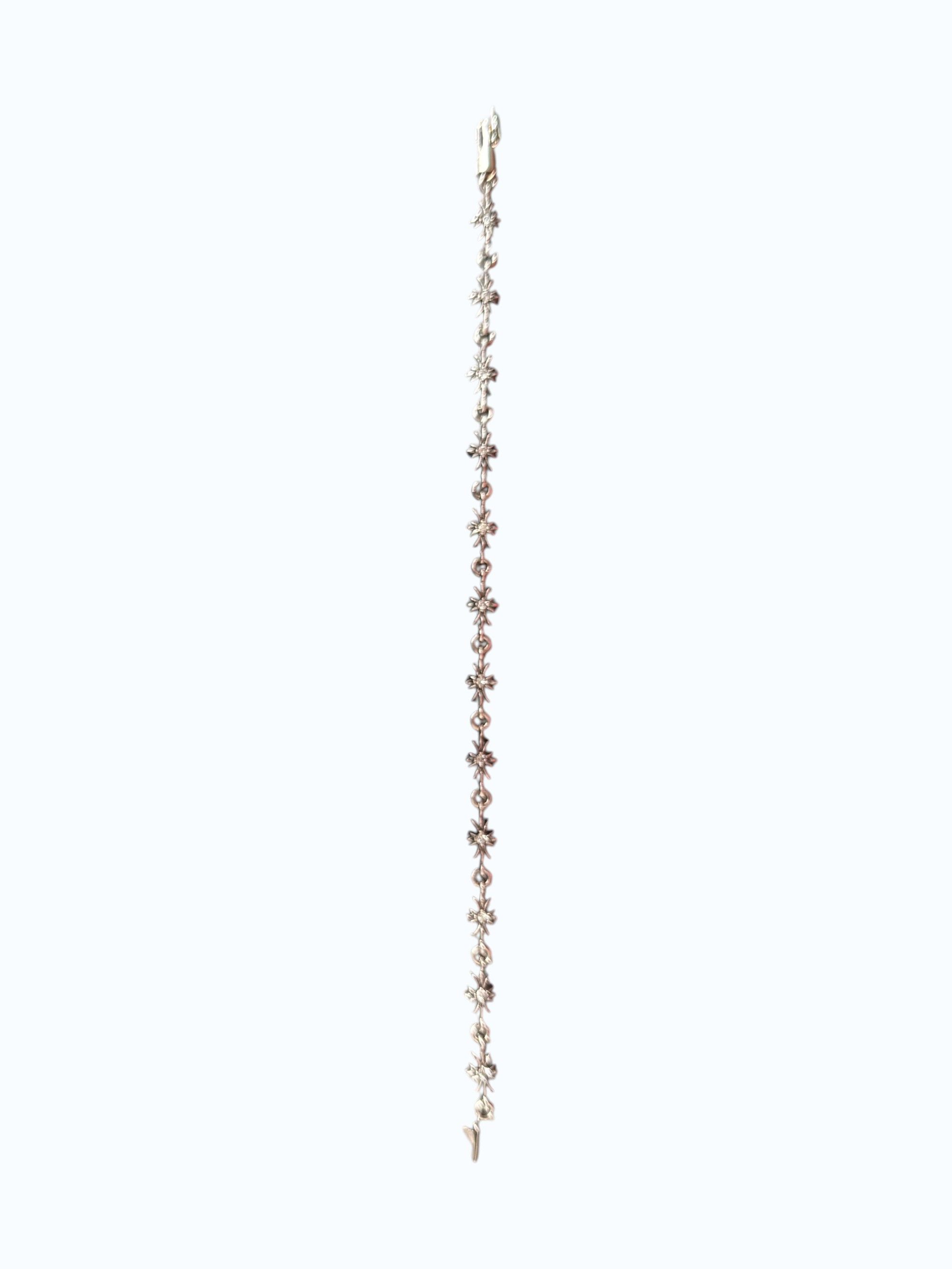 Chrome Hearts Chrome Hearts Diamond Tiny E .925 Silver 12 Link Bracelet Size ONE SIZE - 5 Thumbnail