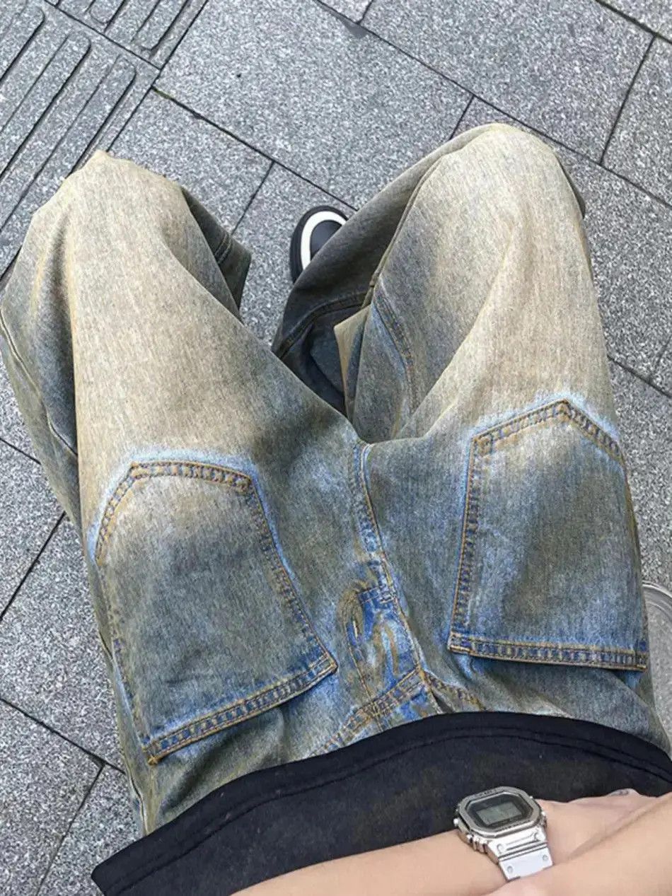 Japanese Brand Retro casual loose floor sweeping wide leg jeans Size US 32 / EU 48 - 3 Thumbnail