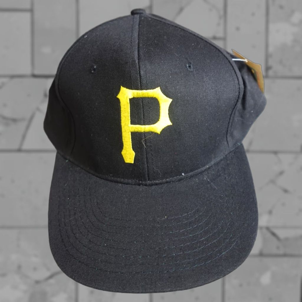 Vintage VINTAGE Pittsburg Pirates Hat Black Snapback Embroidered NEW Size ONE SIZE - 1 Thumbnail