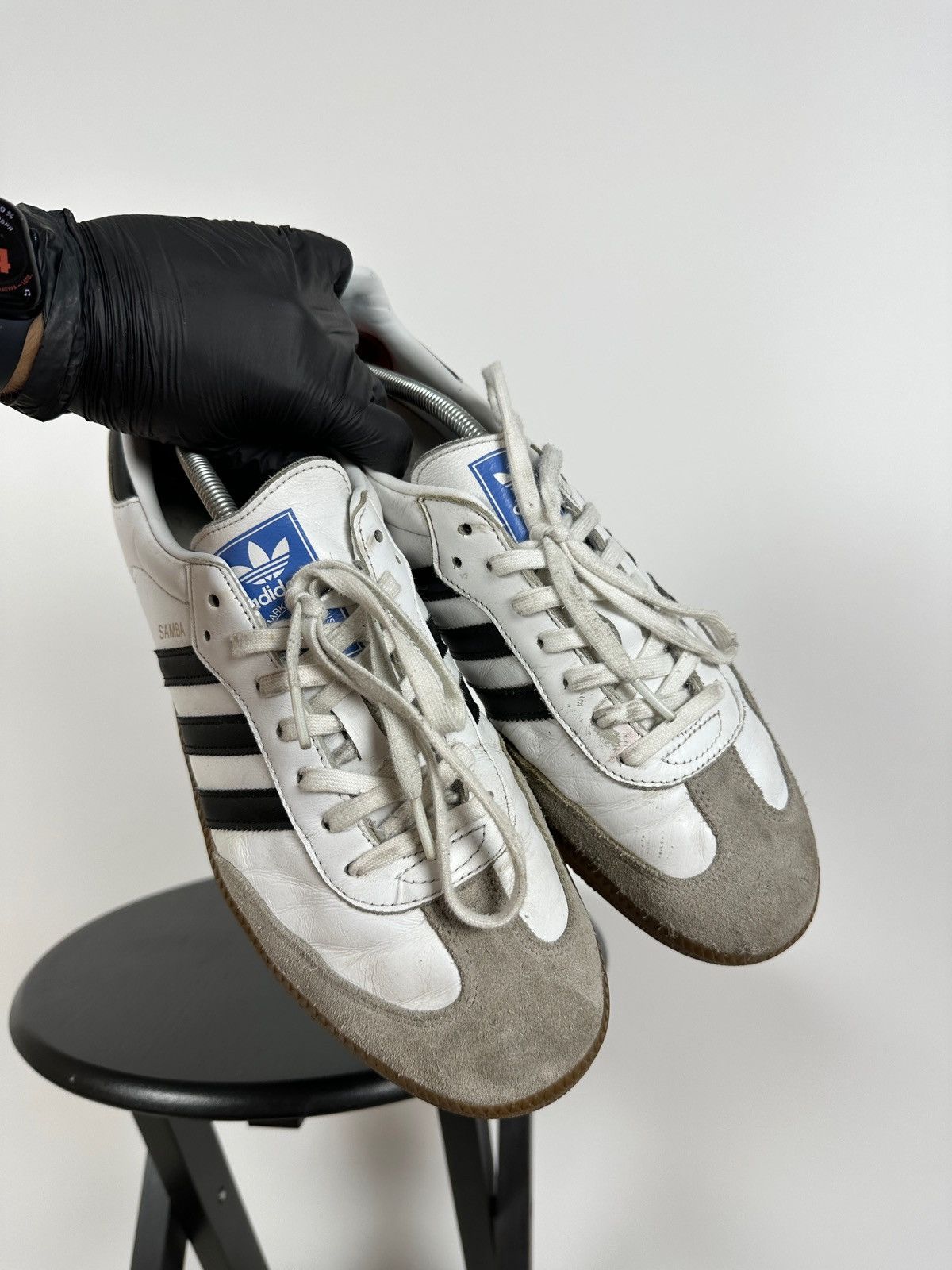 Adidas Vintage Adidas Samba Leather Low Top Sneakers Size US 13 / EU 46 - 10 Thumbnail