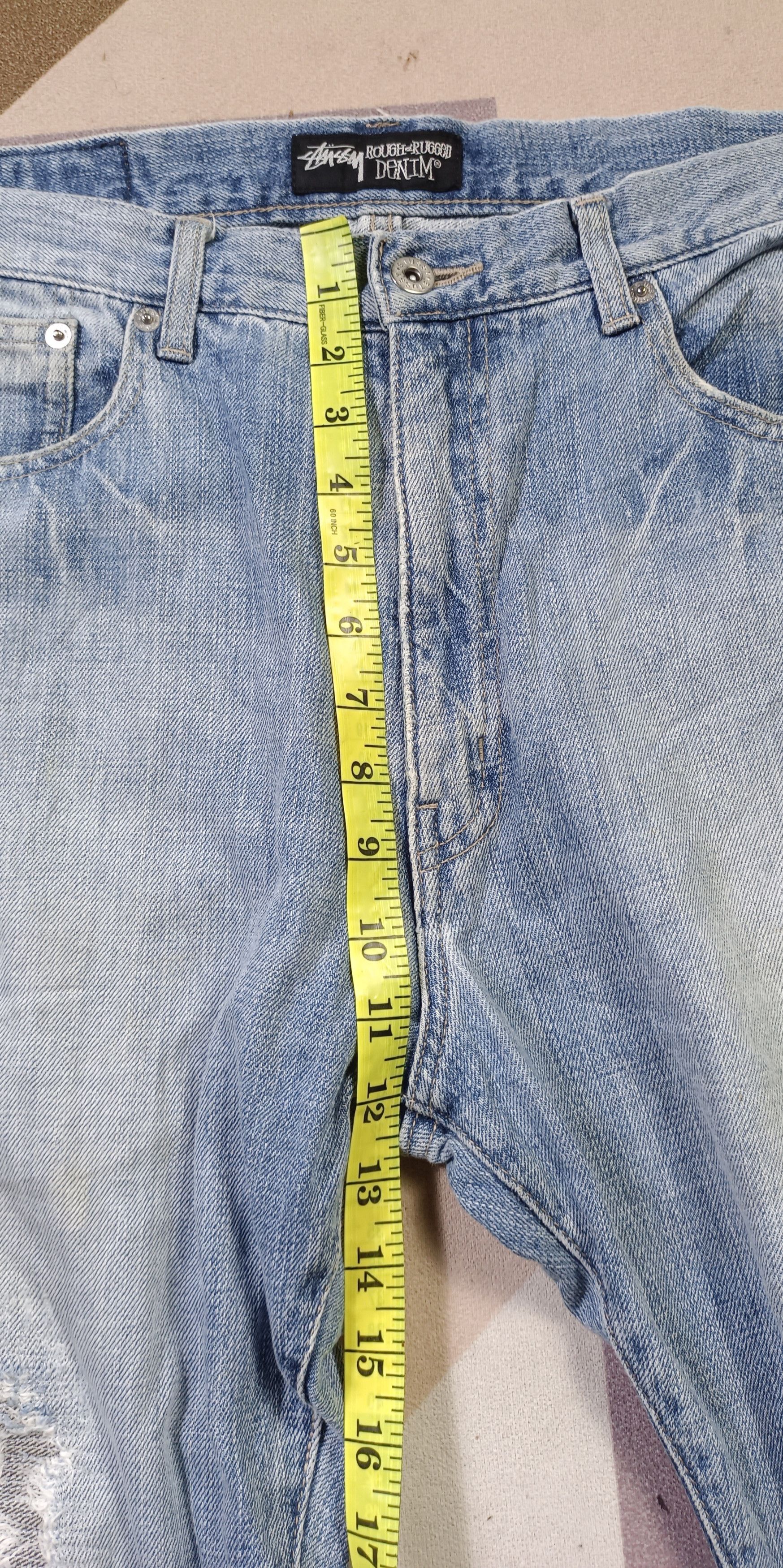 Vintage 00s💥 Stussy Rough & Rugged Distressed Denim