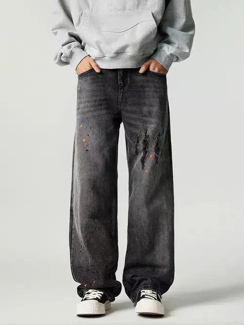 Japanese Brand Vintage street hip-hop graffiti washed and distressed jeans Size US 36 / EU 52 - 8 Thumbnail