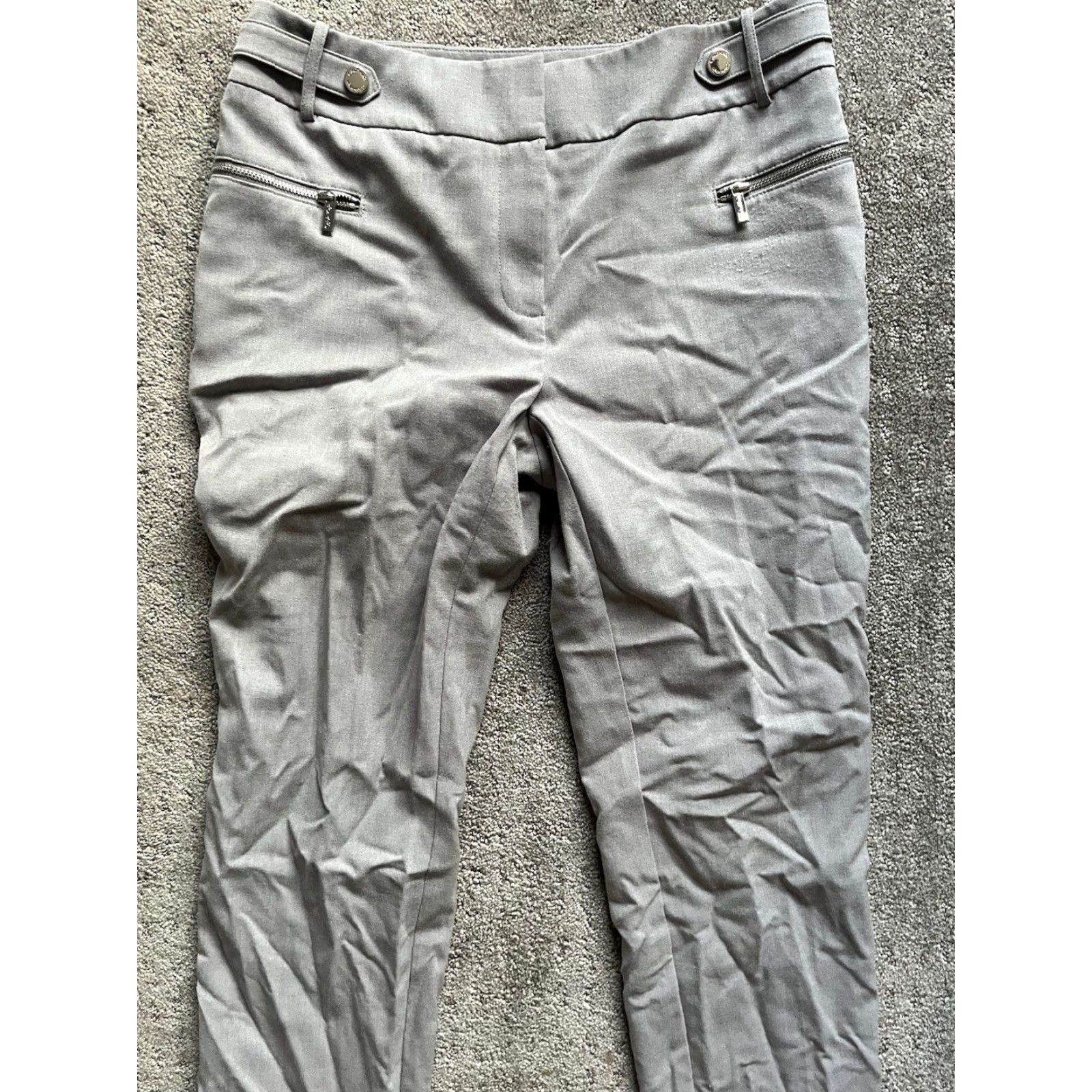 Calvin Klein Calvin Klein Womens Dress Pants Size 2 Stretch Front Pockets Gray Skinny Size 26" / US 2 / IT 38 - 2 Thumbnail