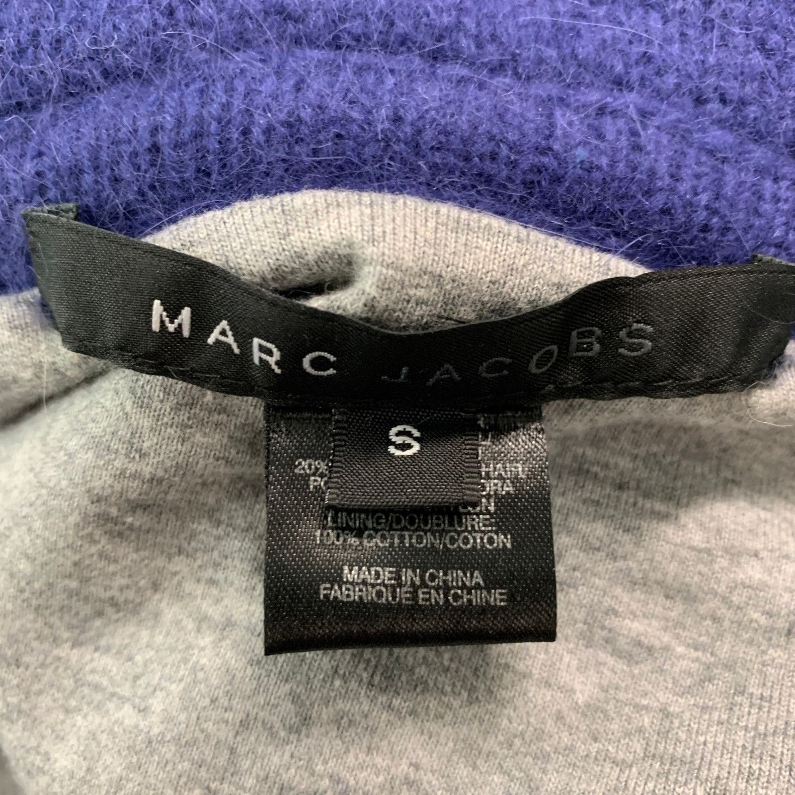 Marc Jacobs MARC JACOBS Size S Blue Lambswool Angora Textured Jacket Size S / US 4 / IT 40 - 4 Thumbnail
