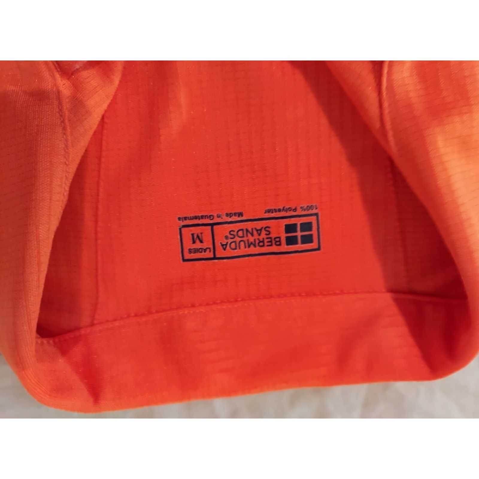 Vintage Womens Bermuda Sands Shirt Half Zip M Orange Athletic Golf Size M / US 6-8 / IT 42-44 - 3 Thumbnail