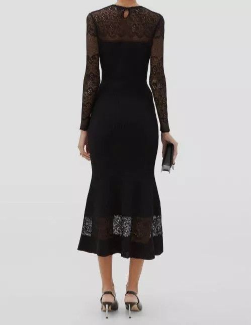 Alexander McQueen o1y0225 Maxi Dress in Black Size S / US 4 / IT 40 - 3 Thumbnail