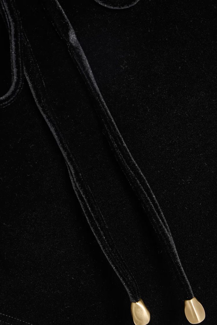 Zimmermann oc11z0226 Belted Velvet Swimsuit In Black Size M / US 6-8 / IT 42-44 - 4 Thumbnail