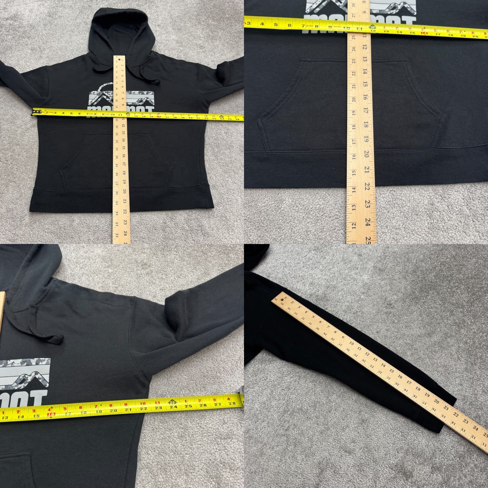 Marmot Marmot Pullover Graphic Hoodie Sweatshirt Women Large Black Camo Mountain Fleece Size L / US 10 / IT 46 - 8 Thumbnail