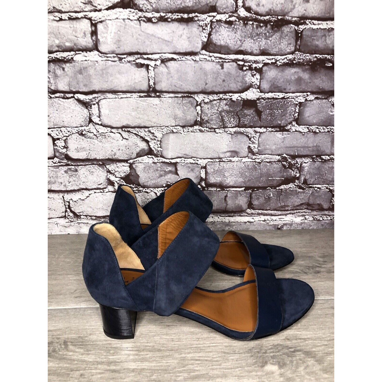 Aquatalia Aquatalia Blue Suede Leather Ankle Strap Heel Sandals Women’ Size US 11 / IT 41 - 12 Thumbnail