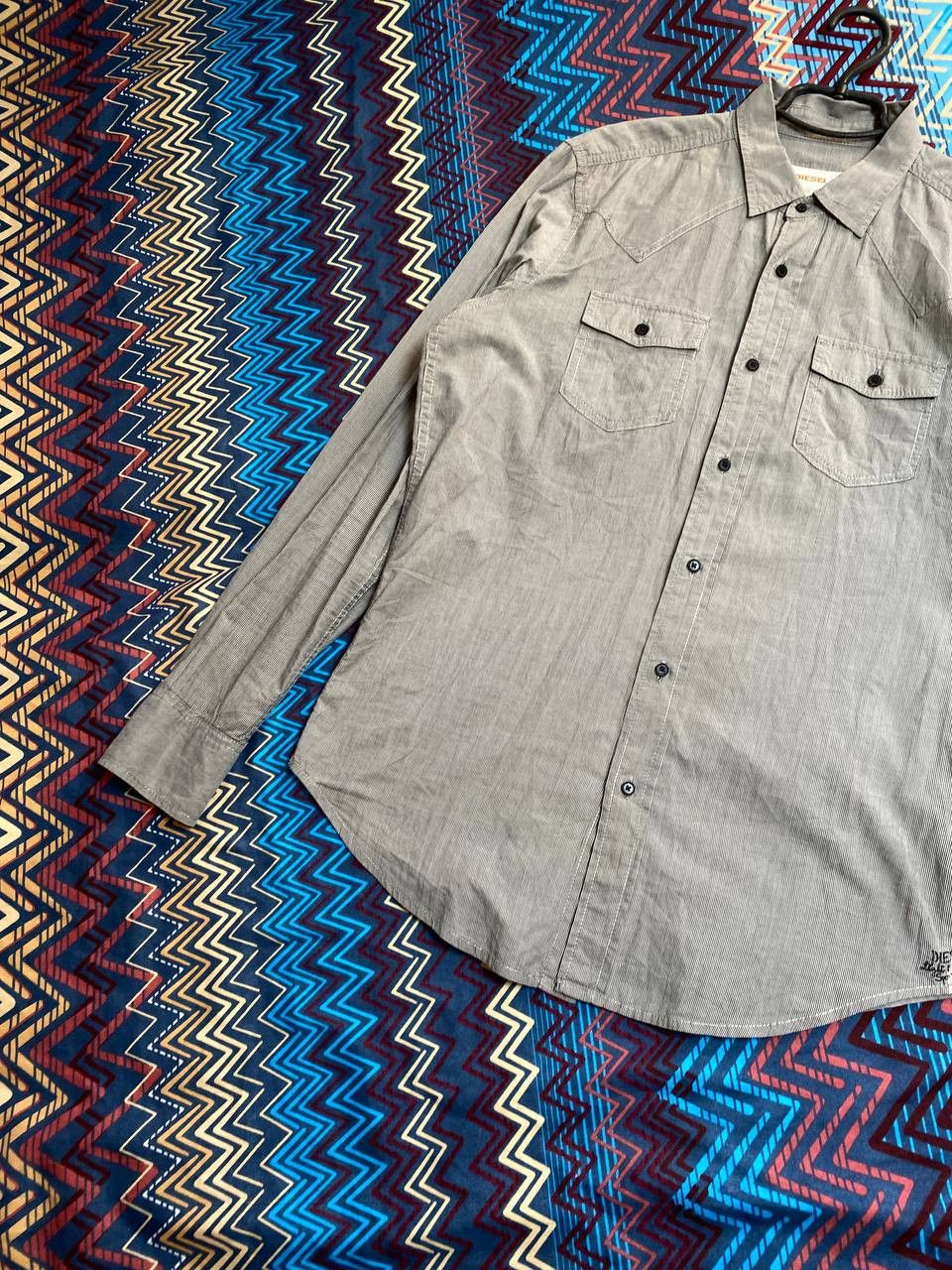 Diesel × Japanese Brand Diesel Cyber Embroidared Vintage Shirt Size M Size US M / EU 48-50 / 2 - 10 Thumbnail