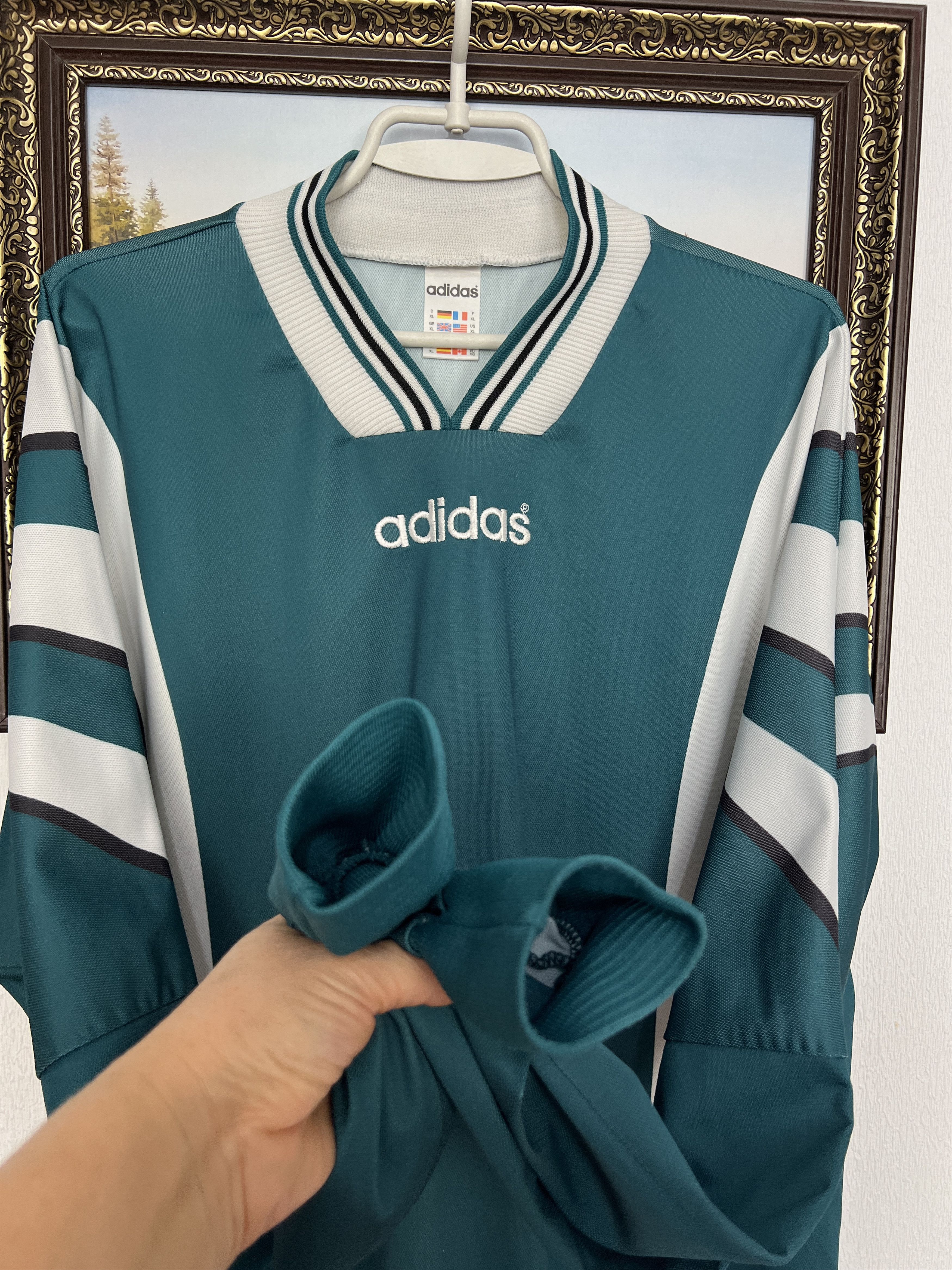 Adidas Vintage Slovenia Football Shirt Long Sleeve Soccer Jersey Size US XL / EU 56 / 4 - 6 Thumbnail