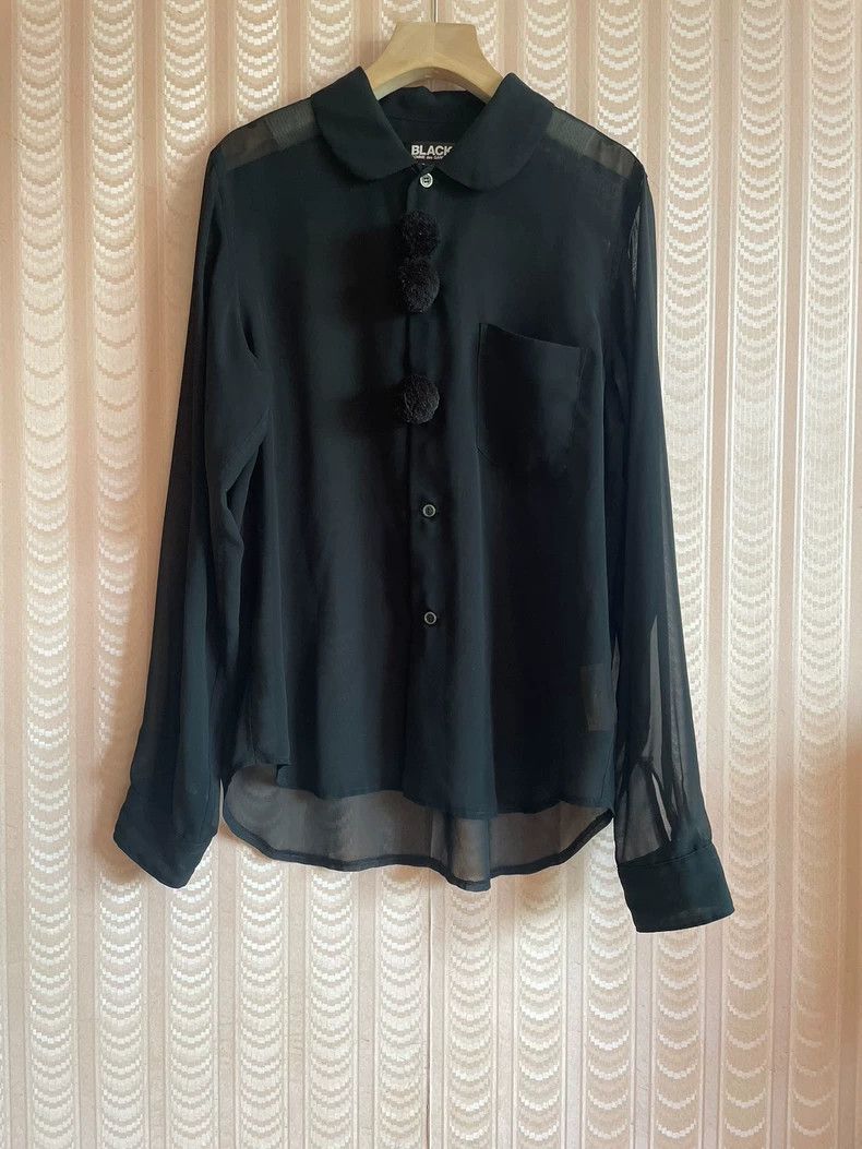 Comme des Garcons Comme Des Garcons Black See-Through Yarn Front Shirt Size M / US 6-8 / IT 42-44 - 1 Thumbnail
