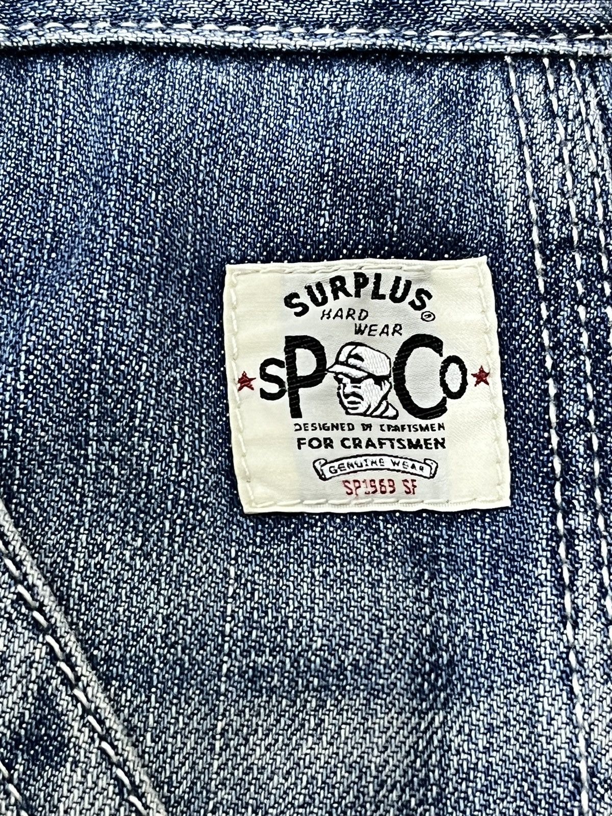 Craftsman FYE🔥90’s SURPLUS Double Knee Carpenter Natural Faded Denim Size US 33 - 11 Thumbnail