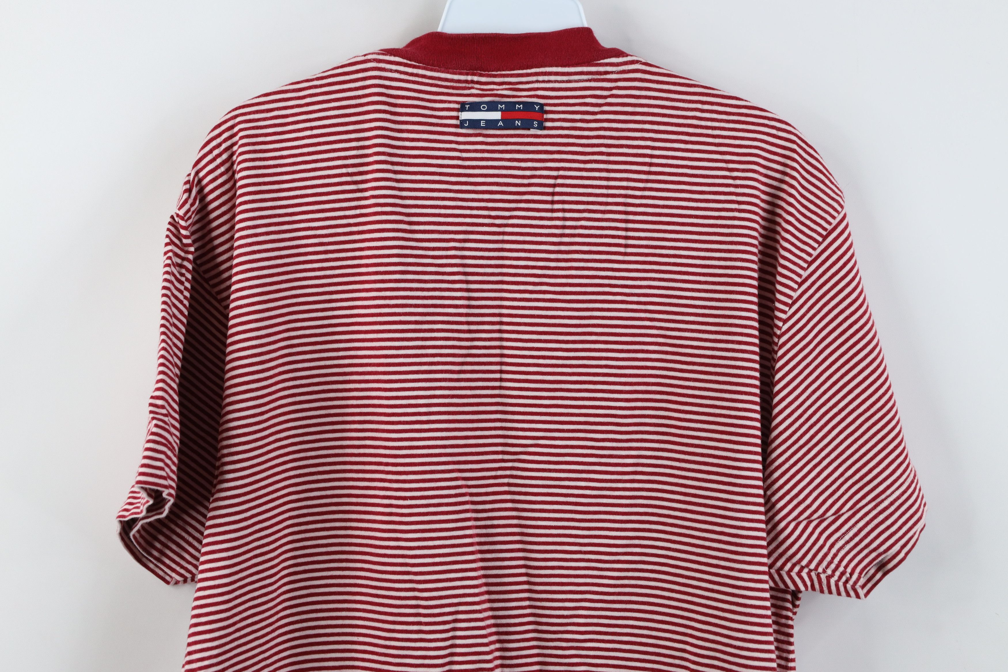 Tommy Hilfiger Vintage 90s Tommy Hilfiger Cane Striped Short Sleeve T-Shirt Size US L / EU 52-54 / 3 - 11 Thumbnail