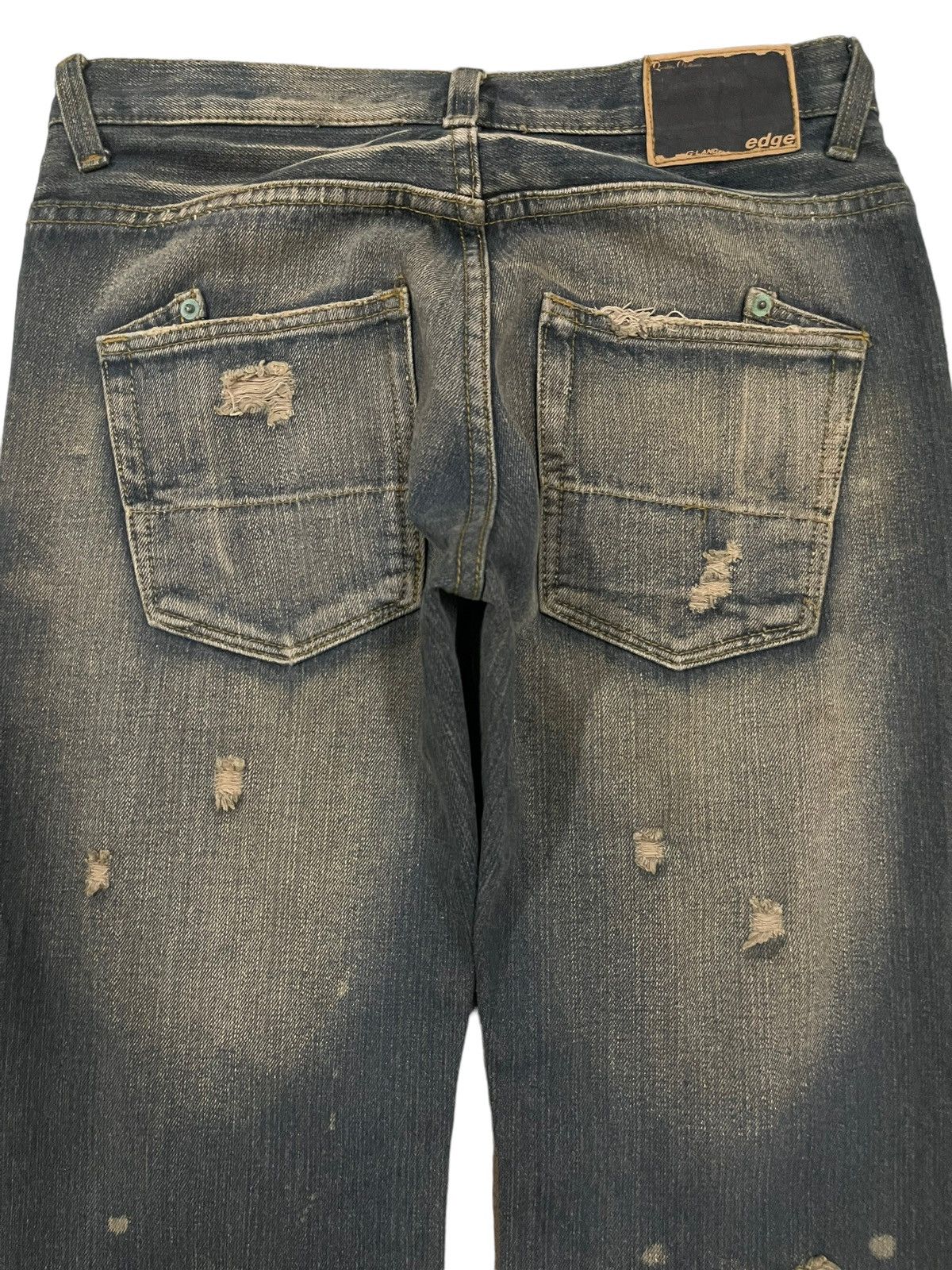 If Six Was Nine Vintage Japanese Brand Mud Wash Style Distressed Jeans Size US 30 / EU 46 - 4 Thumbnail
