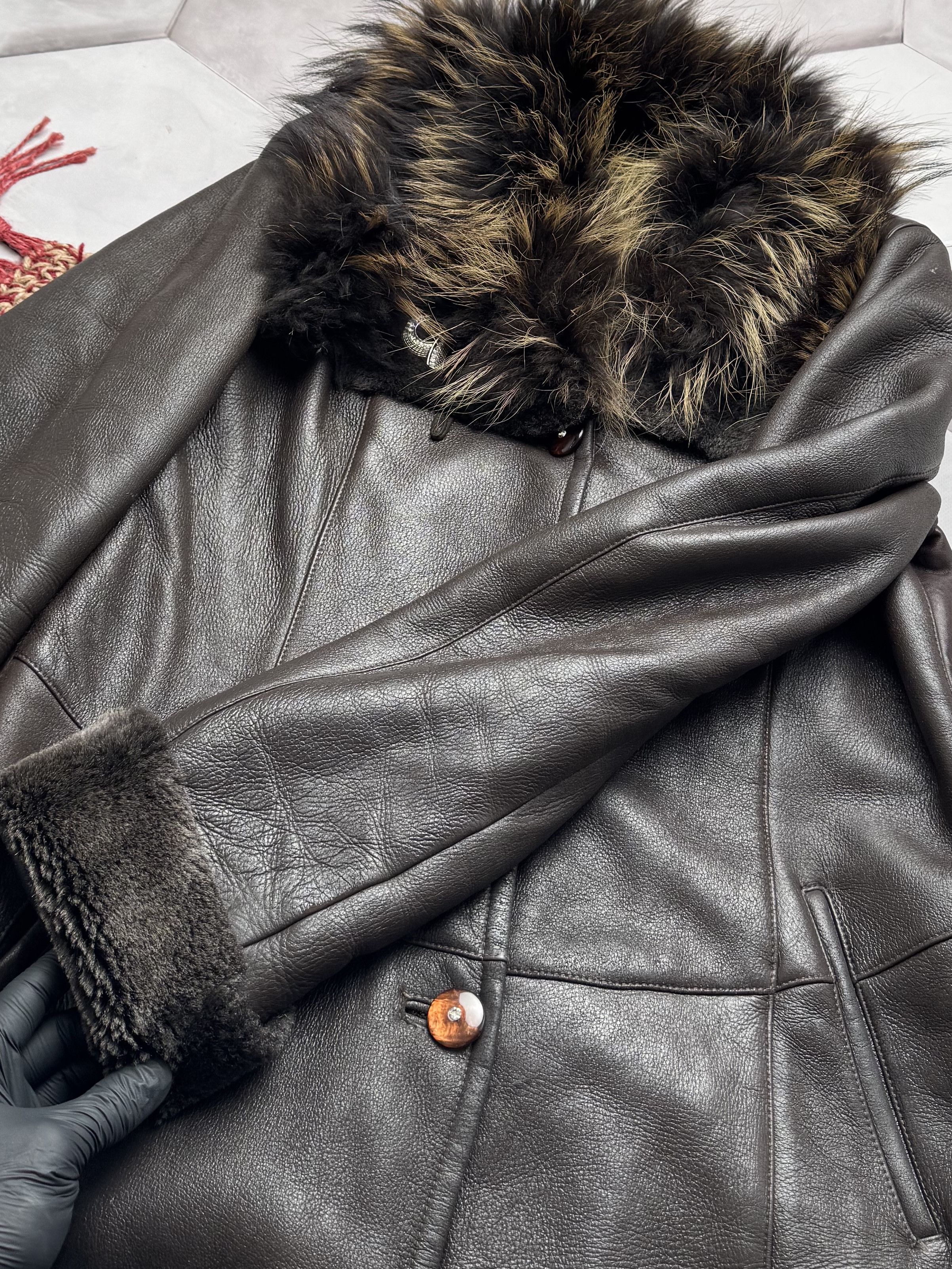 Vintage Vintage Real Sheepskin Coat (E4) Size L / US 10 / IT 46 - 5 Thumbnail