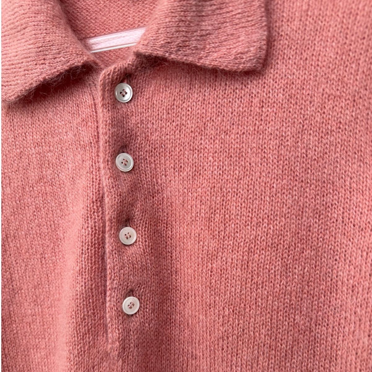 Todd Snyder Todd Snyder Mohair Sweater Polo Mens Medium Mauve Pink Size US M / EU 48-50 / 2 - 5 Thumbnail