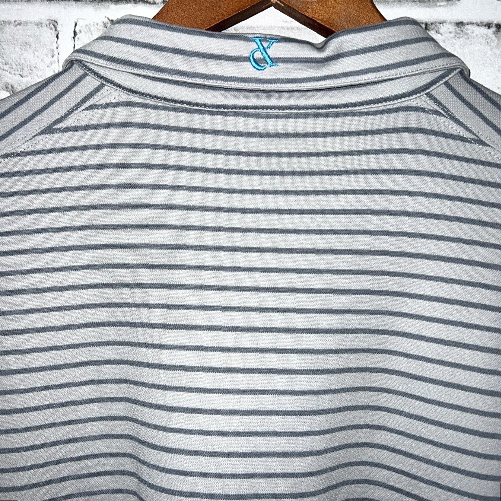 Vintage VINTAGE Devereaux Mens Polo Shirt Size L Gray Striped Classic 80s Sportswear Size US L / EU 52-54 / 3 - 5 Thumbnail