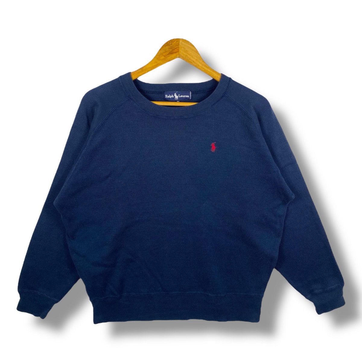 Ralph Lauren × Vintage Vintage 90's RALPH LAUREN Small Embroidery Pony Crewneck Size US M / EU 48-50 / 2 - 1 Thumbnail
