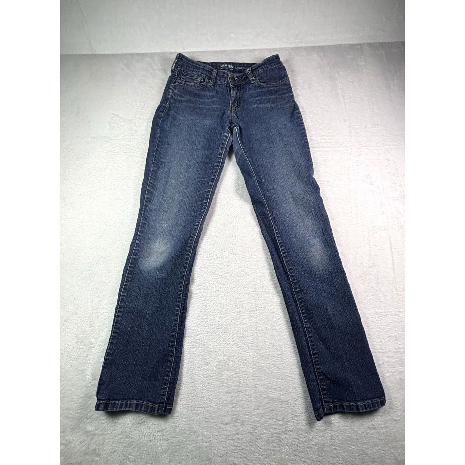 CO Signature Levi Strauss & Co Jeans Women's 8 Blue Modern Straight Denim Jeans Size 30" / US 8 / IT 44 - 2 Thumbnail