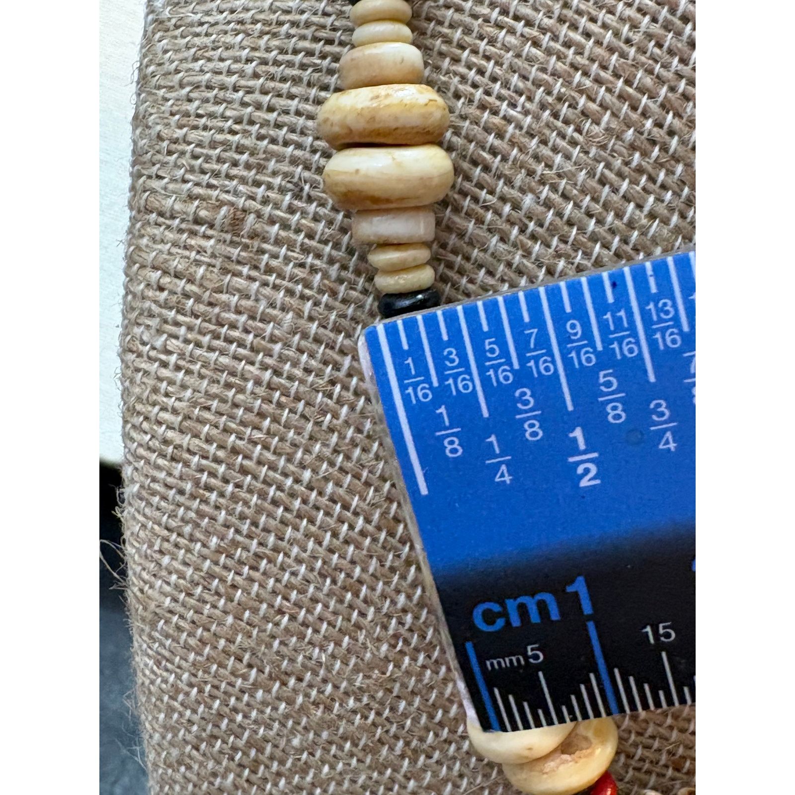 Other VTG 1980s Bone Bead Necklace 16" Tribal Boho Carved Beads Size ONE SIZE - 3 Thumbnail