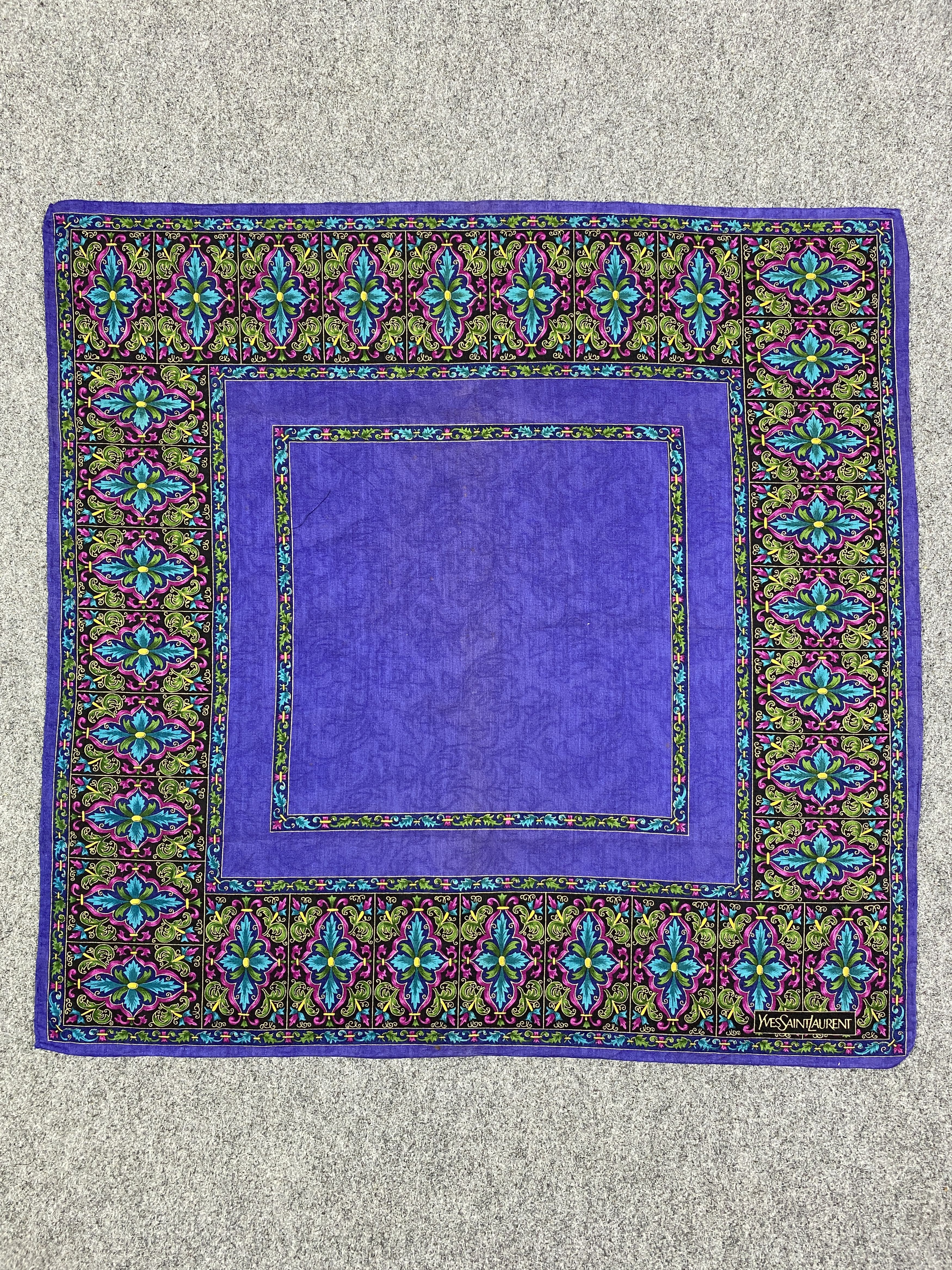 Yves Saint Laurent Yves Saint Laurent Handkerchief / Neckerchief KT0028 Size ONE SIZE - 4 Thumbnail