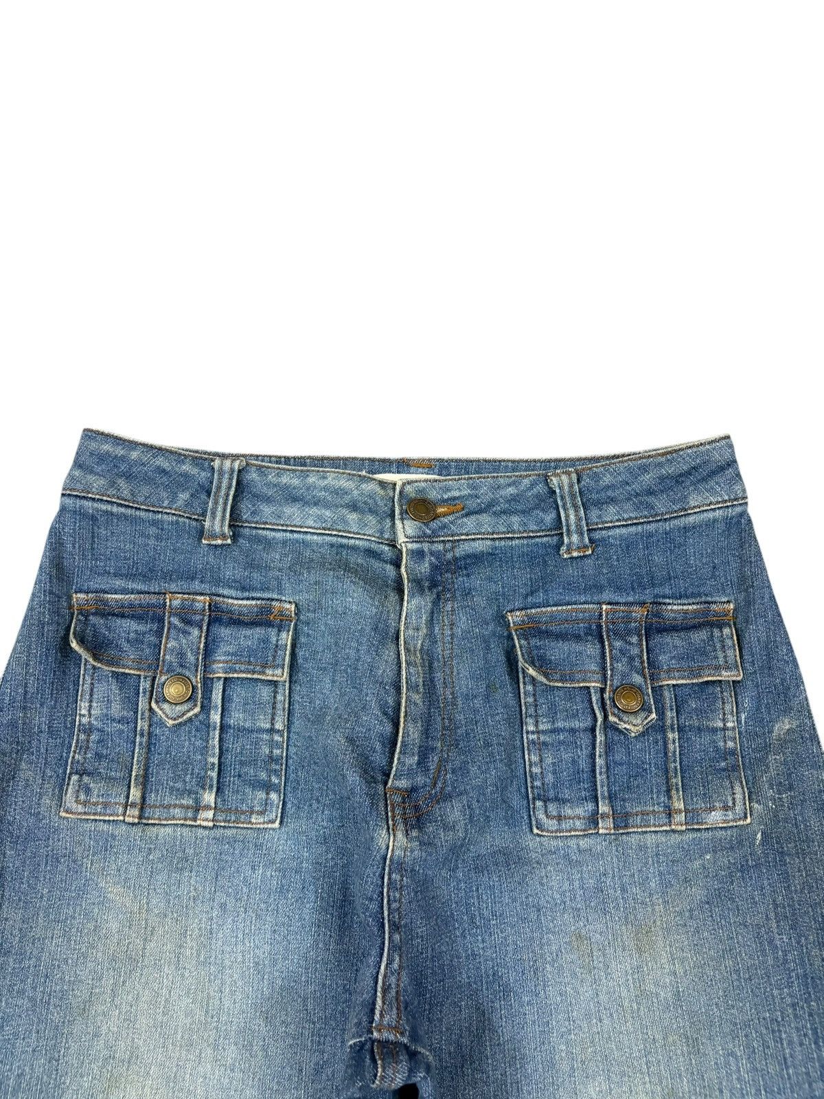 Other Vintage Japanese Brand Mud Wash Bush Pants Bootcut Jeans Size US 29 - 4 Thumbnail