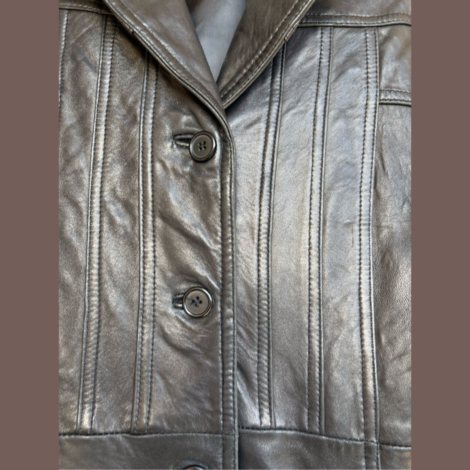 Wilsons Leather VTG Leather Jacket | Wilsons Black Real Leather Indie Sleaze Size M / US 6-8 / IT 42-44 - 3 Thumbnail