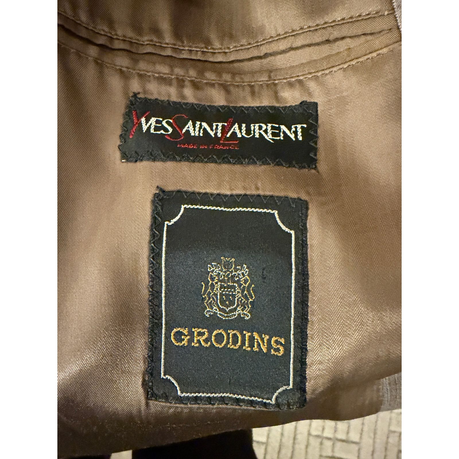 Yves Saint Laurent Vintage Yves Saint Laurent Grodins Wool 2BTN 2 PC Full Suit Size 34R - 5 Thumbnail
