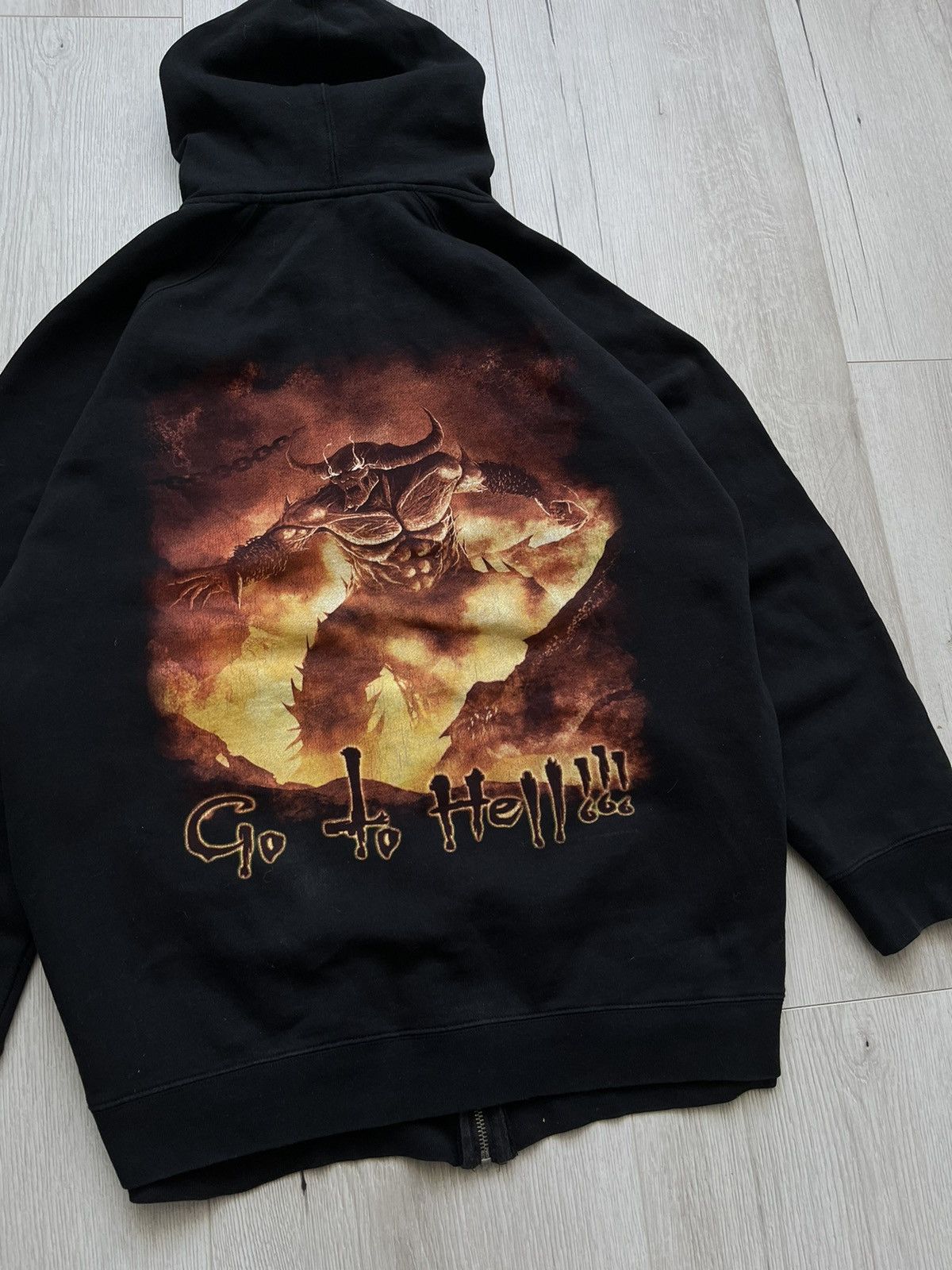 Band Tees × Vintage VADER BLACK DEATH METAL ZIP UP HOODIE 2000s VINTAGE RARE Size US XL / EU 56 / 4 - 4 Thumbnail