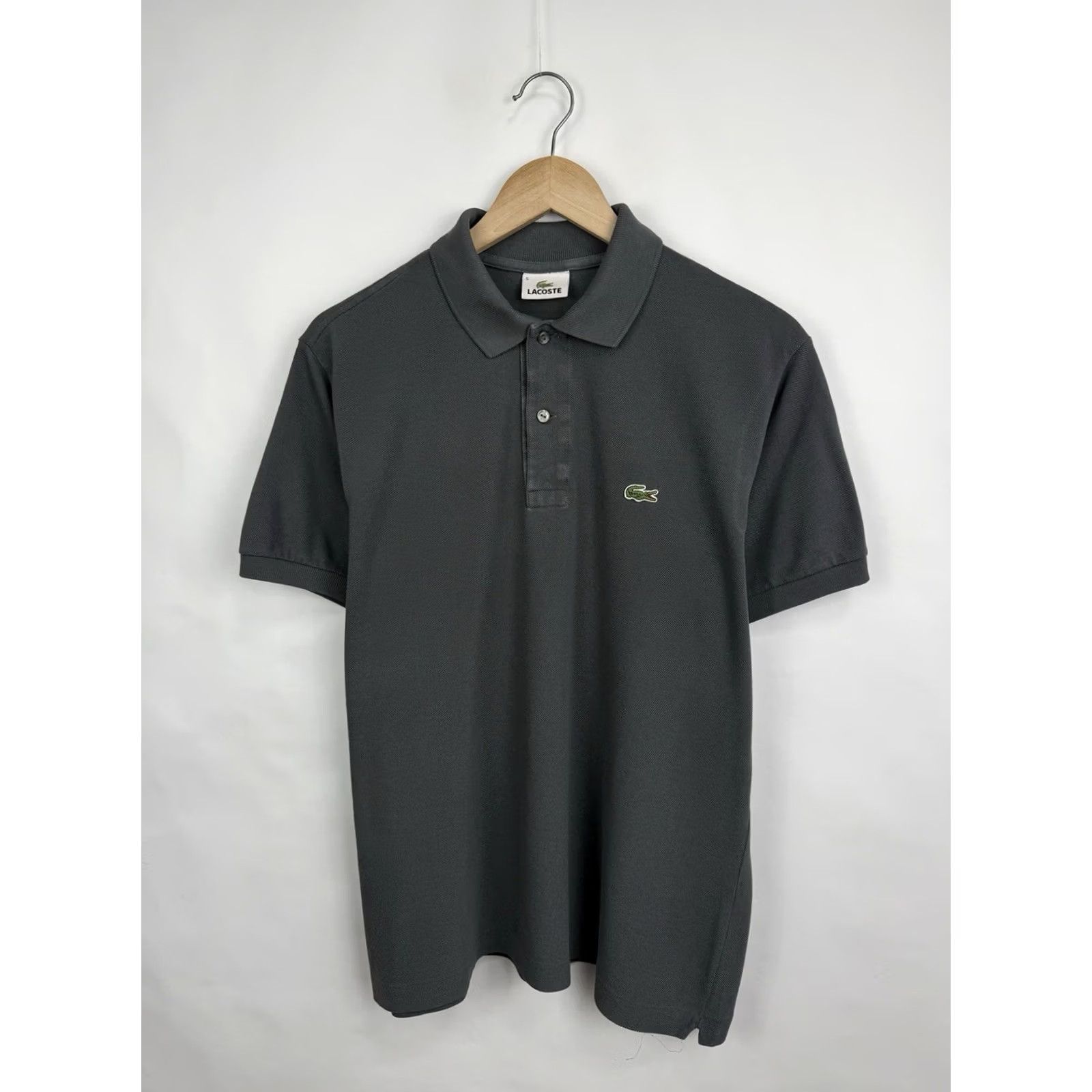 Lacoste VINTAGE Lacoste Polo T-Shirt Mens L 90s Made in France Gray Retro Rare Size US L / EU 52-54 / 3 - 2 Thumbnail