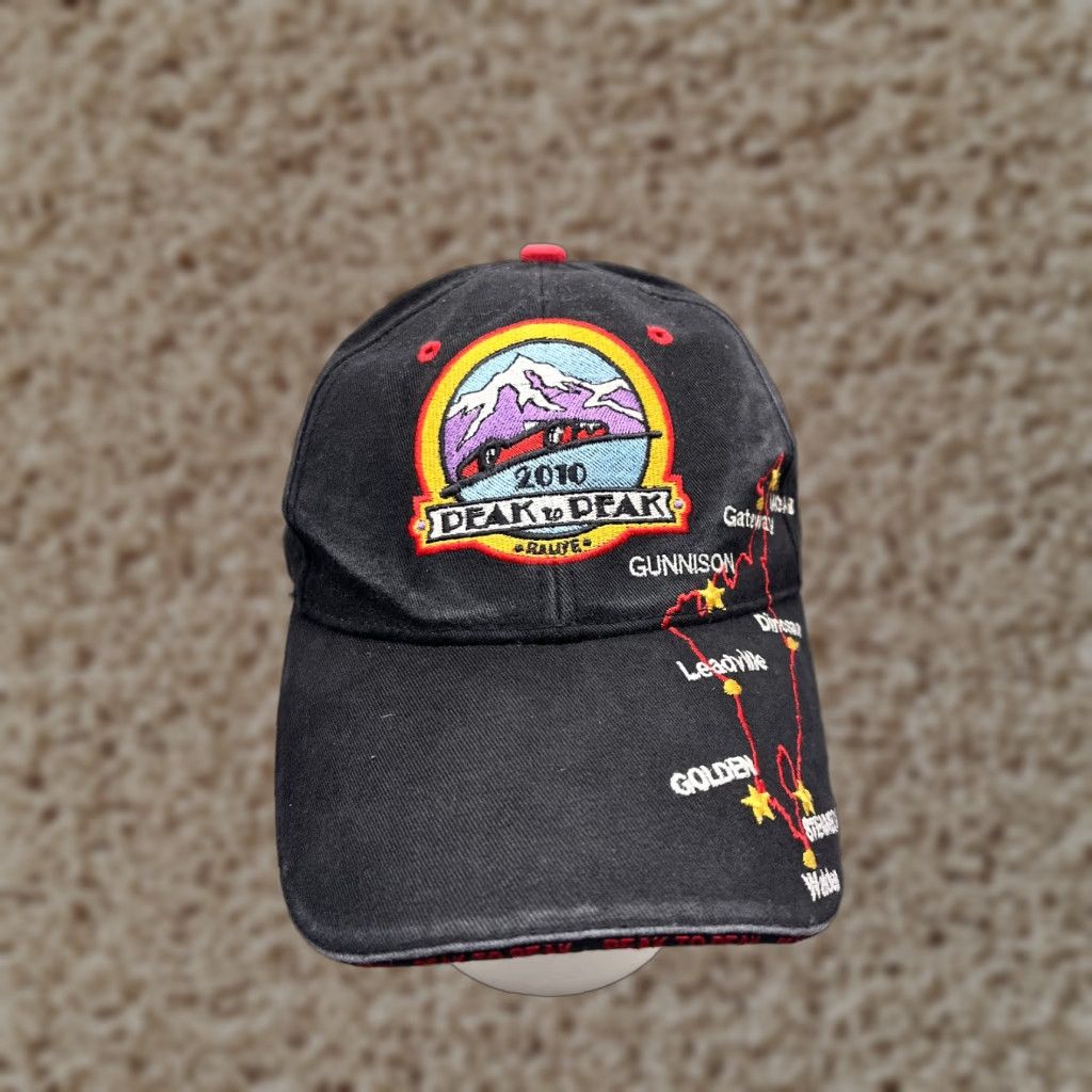 Vintage Peak To Peak Rallye 2010 Racing Hat Cap Adjustable One Size Black Cotton Twill Men Baseball Cap Size ONE SIZE - 1 Thumbnail