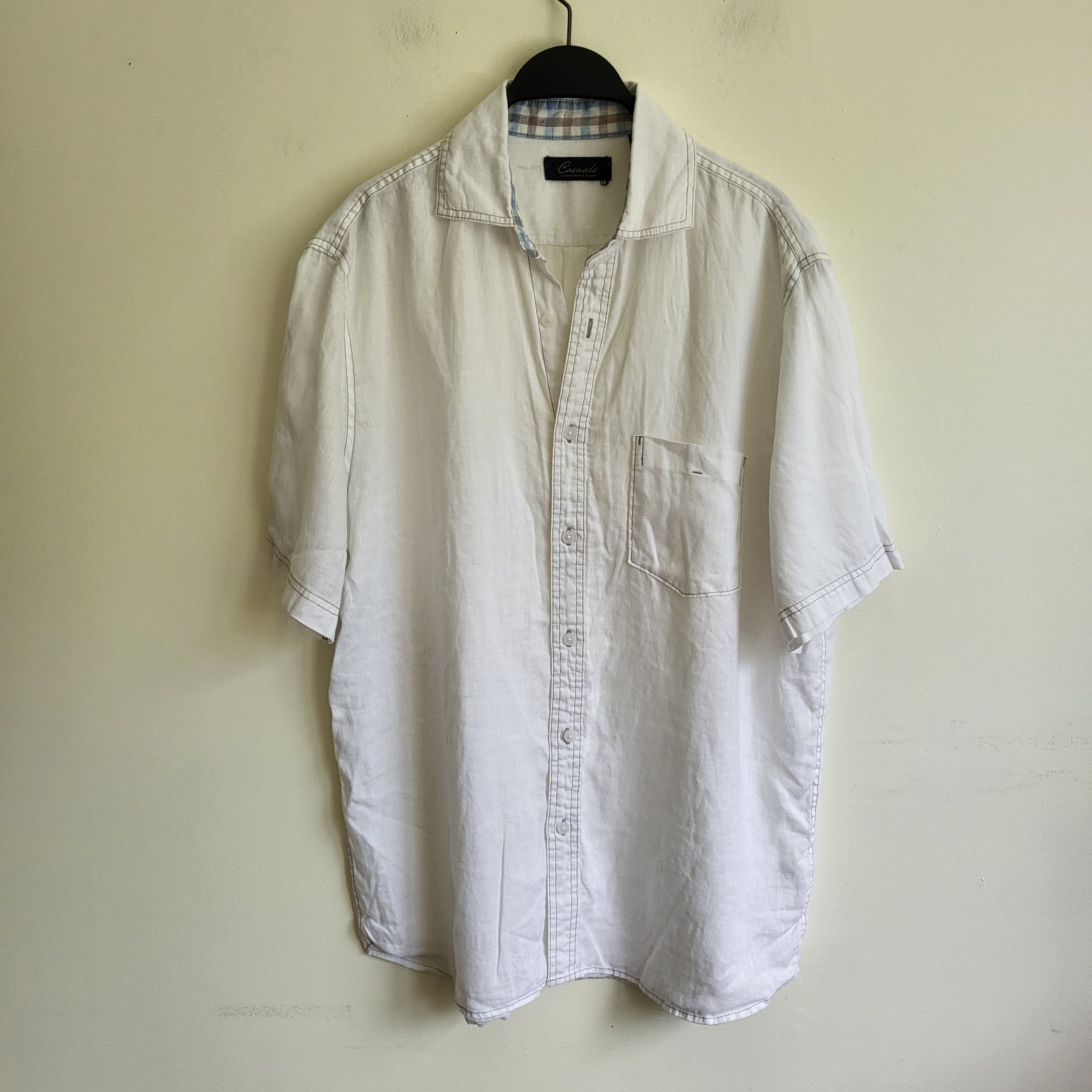 Roundtree & Yorke ROUNDTREE & YORKE Casual Linen Button Down Shirt Size US M / EU 48-50 / 2 - 2 Thumbnail