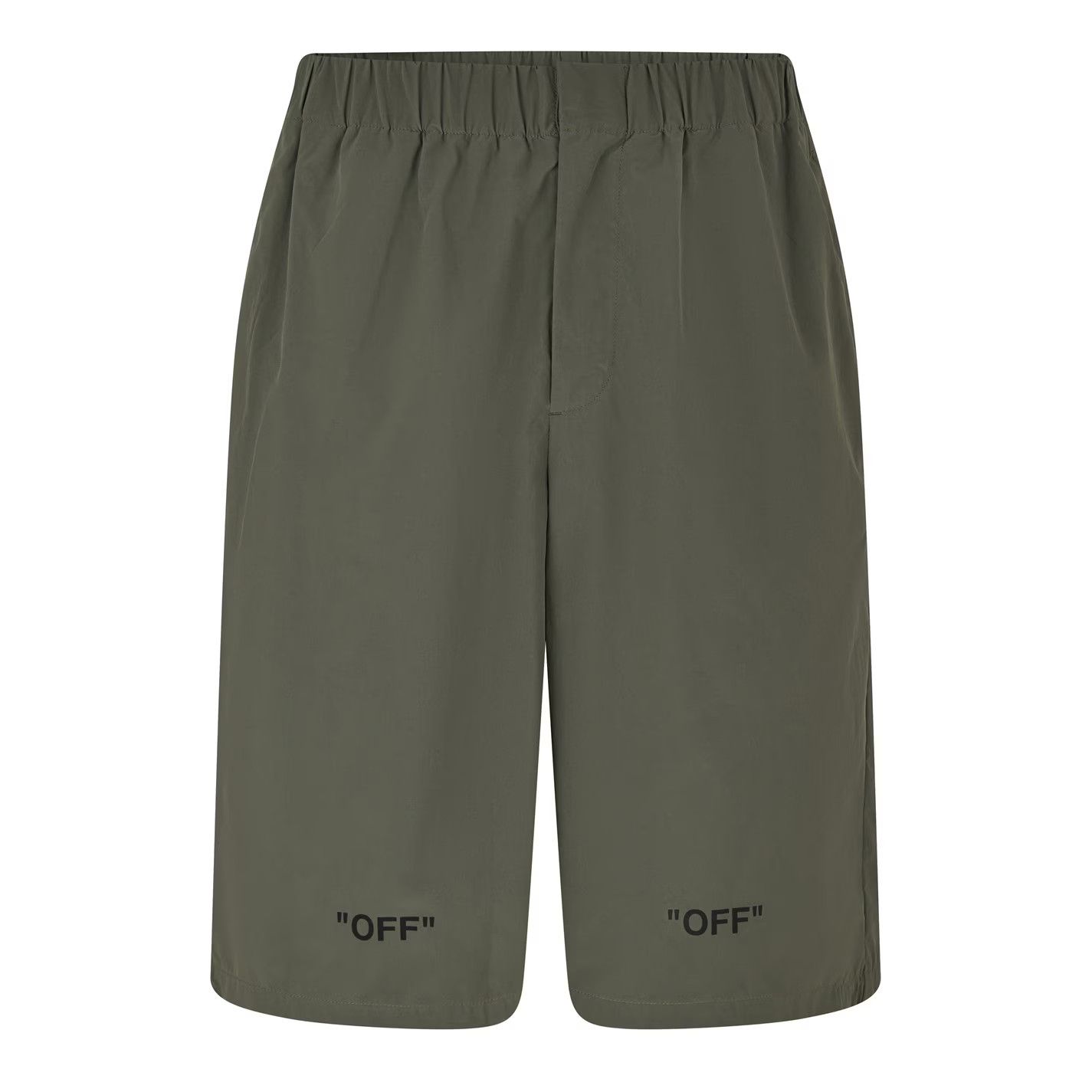 Off-White o1g2r1mq0326 Woven Shorts in Army Green Size US 30 / EU 46 - 1 Thumbnail