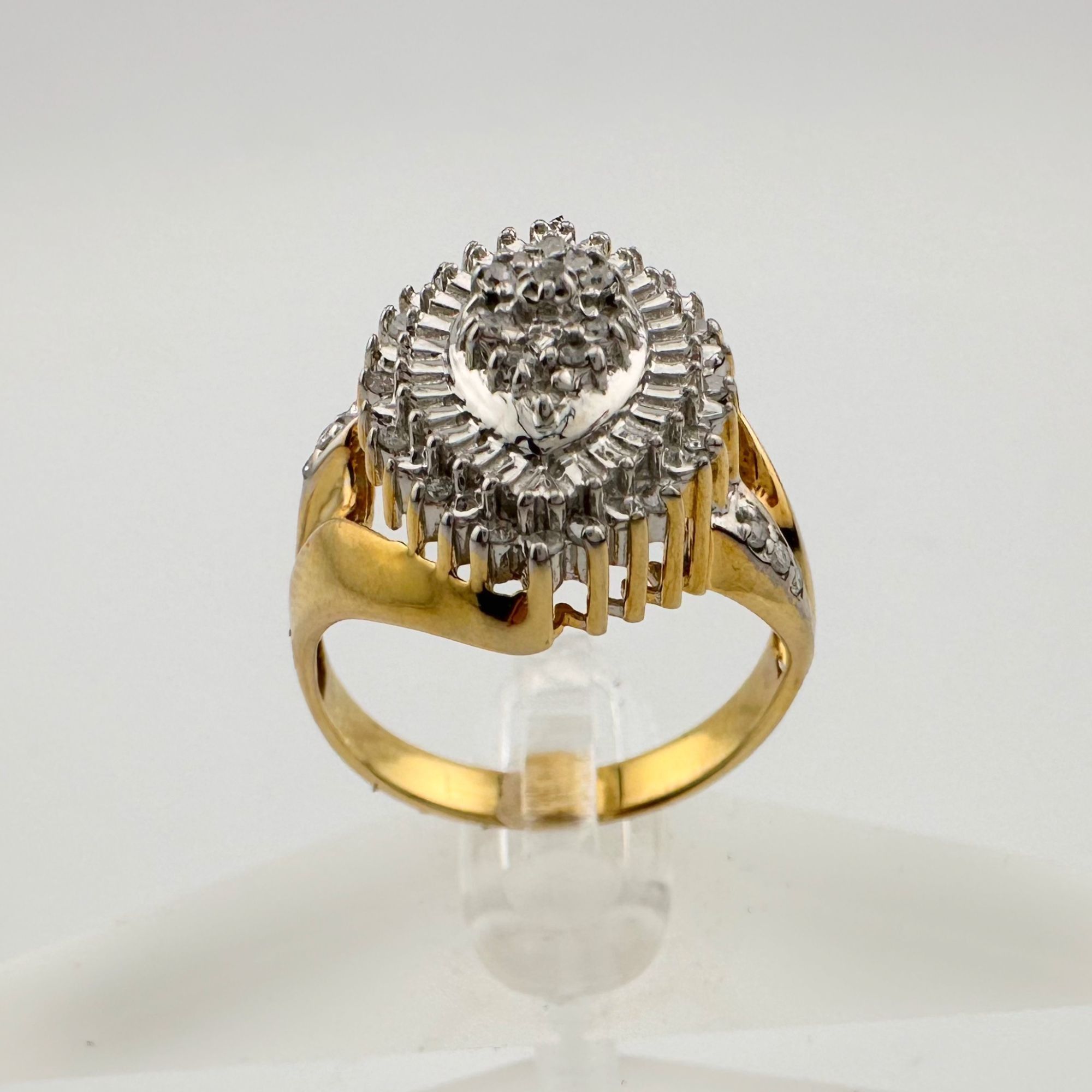 Other Marquise Cut 1/2 Carat Diamond Ring - Gold Plated Silver Size ONE SIZE - 7 Thumbnail