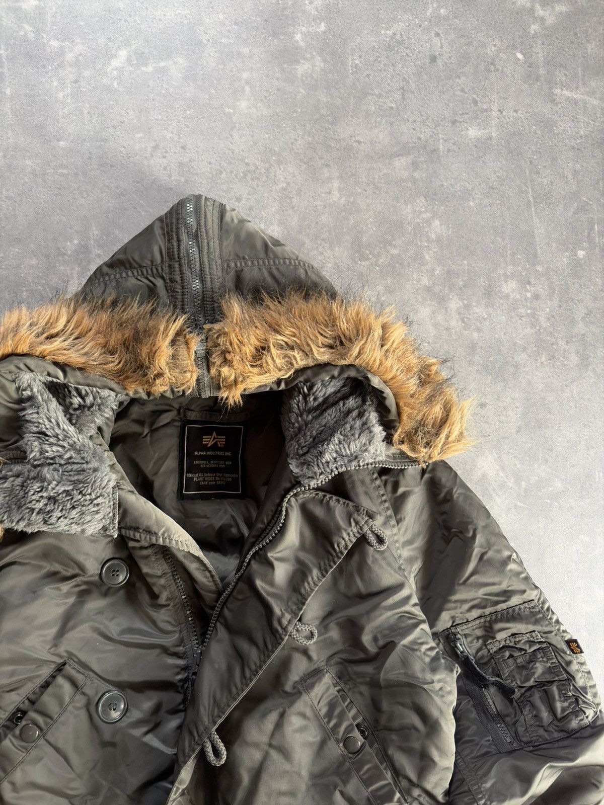 Alpha Industries 00s Alpha Industries Faux Fur Hooded Bomber Jacket S M Size US S / EU 44-46 / 1 - 6 Thumbnail