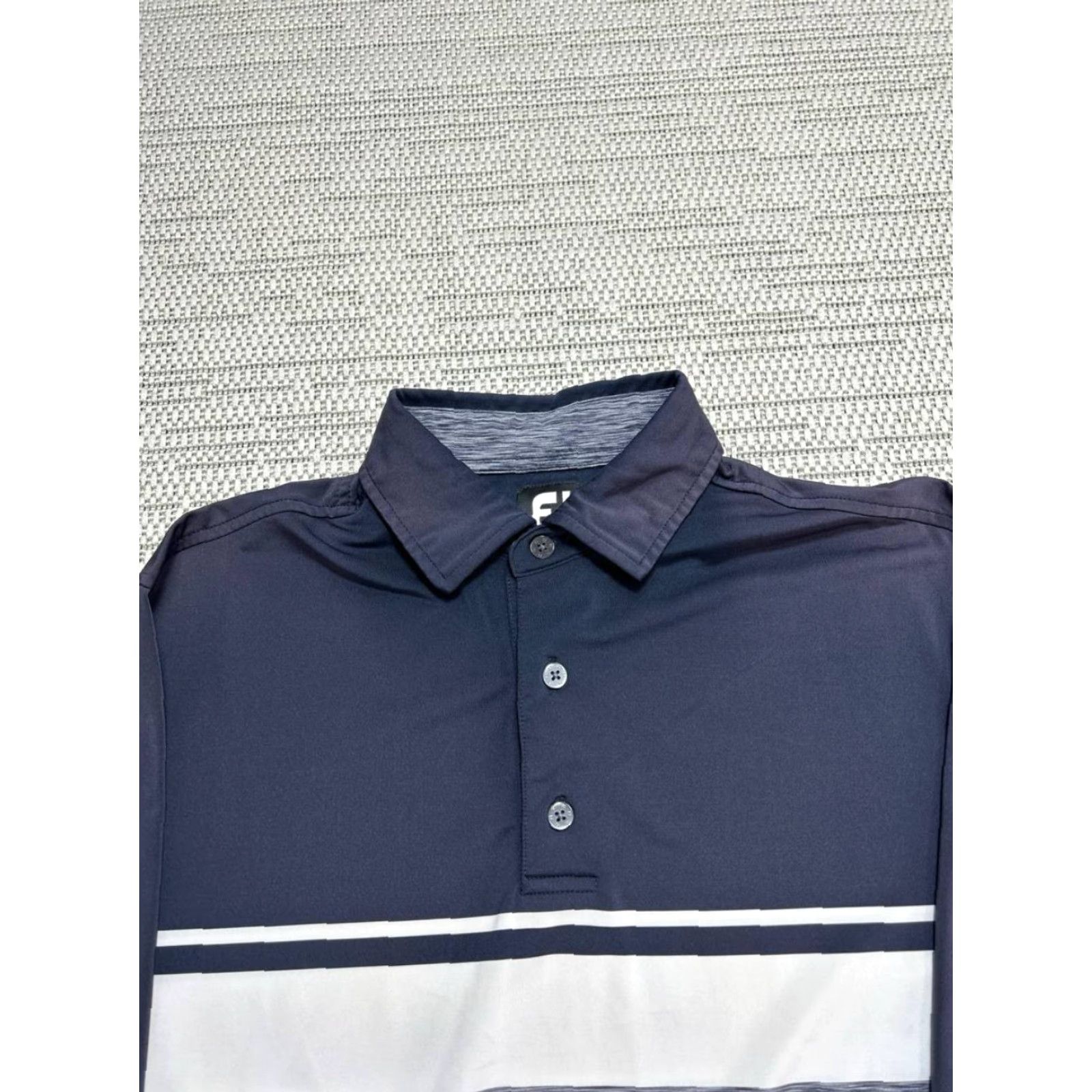 Footjoy FootJoy Polo Shirt Men Medium Multicolor Lisle Colorblock Space Dye Self Collar Size US M / EU 48-50 / 2 - 4 Thumbnail