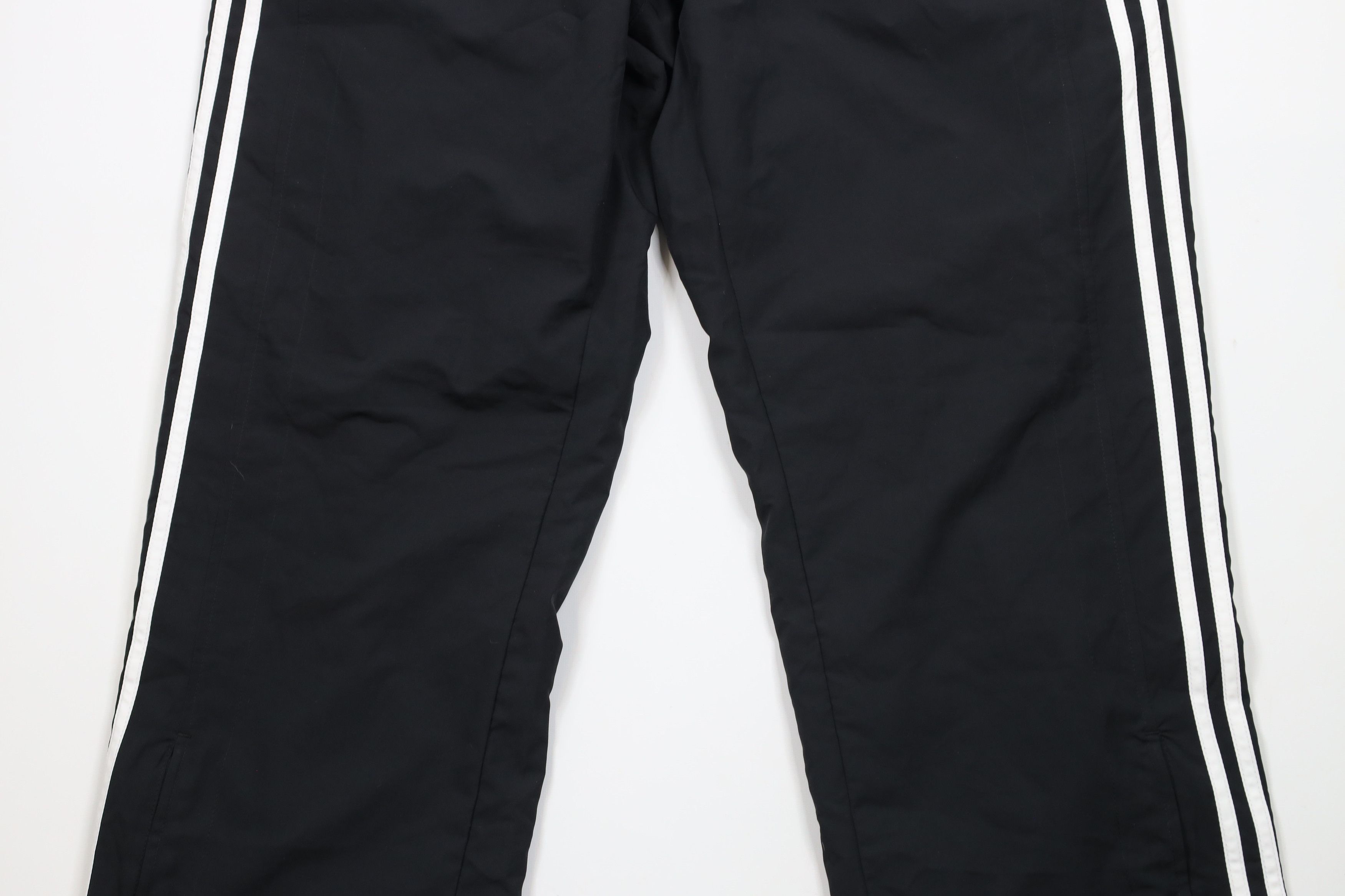 Adidas × Vintage Vintage Y2K Adidas Striped Lined Wide Leg Pants Black Size US 34 / EU 50 - 3 Thumbnail