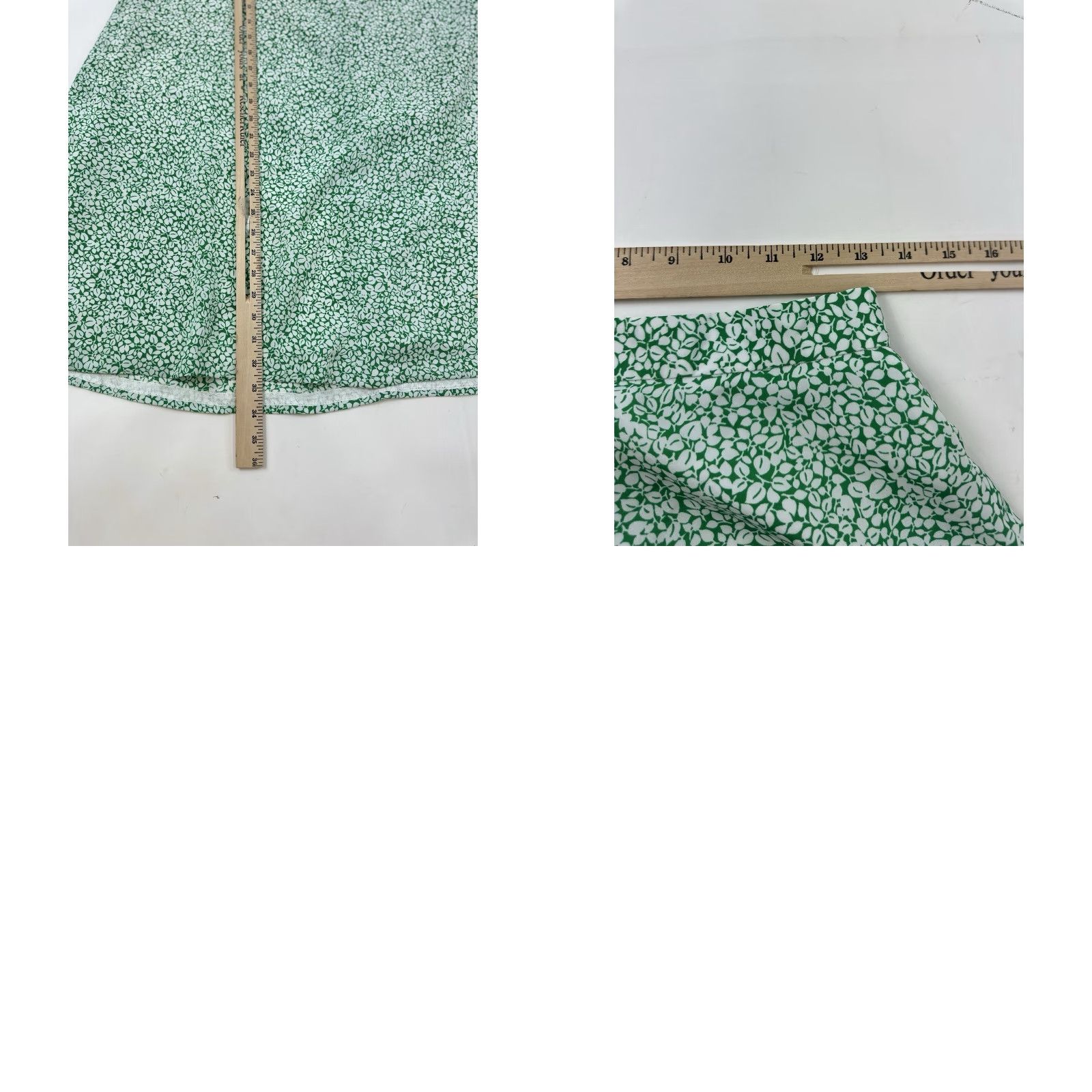 Vintage VINTAGE J.H Collectibles Skirt Women’s 2 Midi Green Leaves Polyester EUC Union Made Size 26" / US 2 / IT 38 - 9 Thumbnail