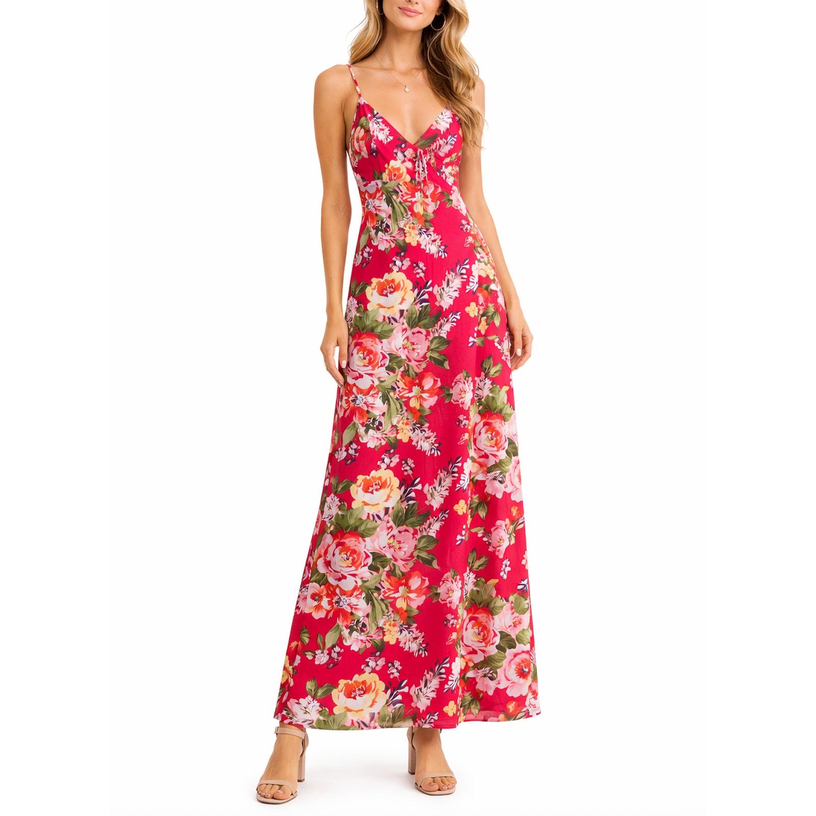 xhilaration pink floral dress Xhilaration Black & Pink Floral Embroidered V-Neck Strappy Back Mini Dress