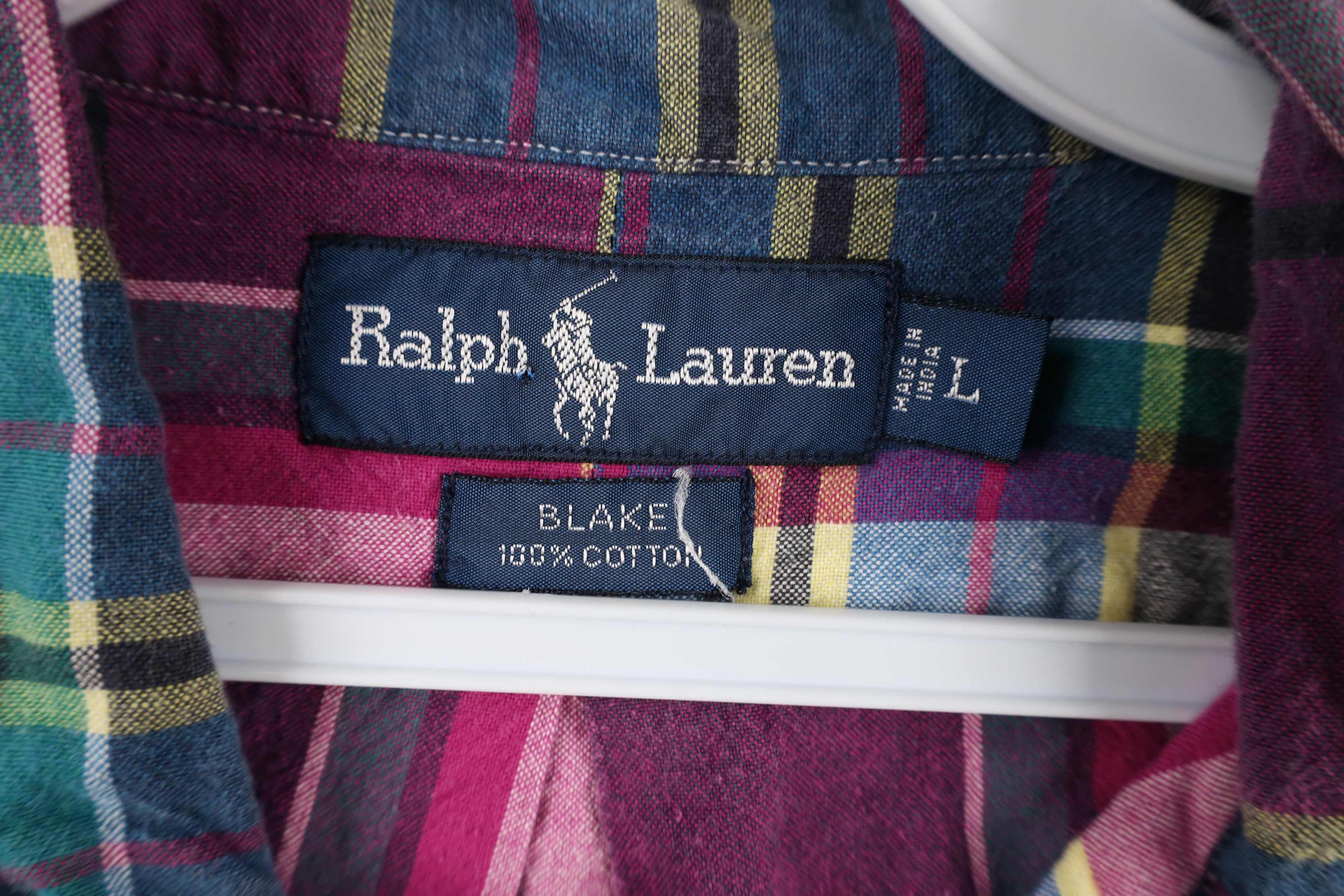 Polo Ralph Lauren Vintage 90s Ralph Lauren Plaid Short Sleeve Button Shirt Size US L / EU 52-54 / 3 - 6 Thumbnail