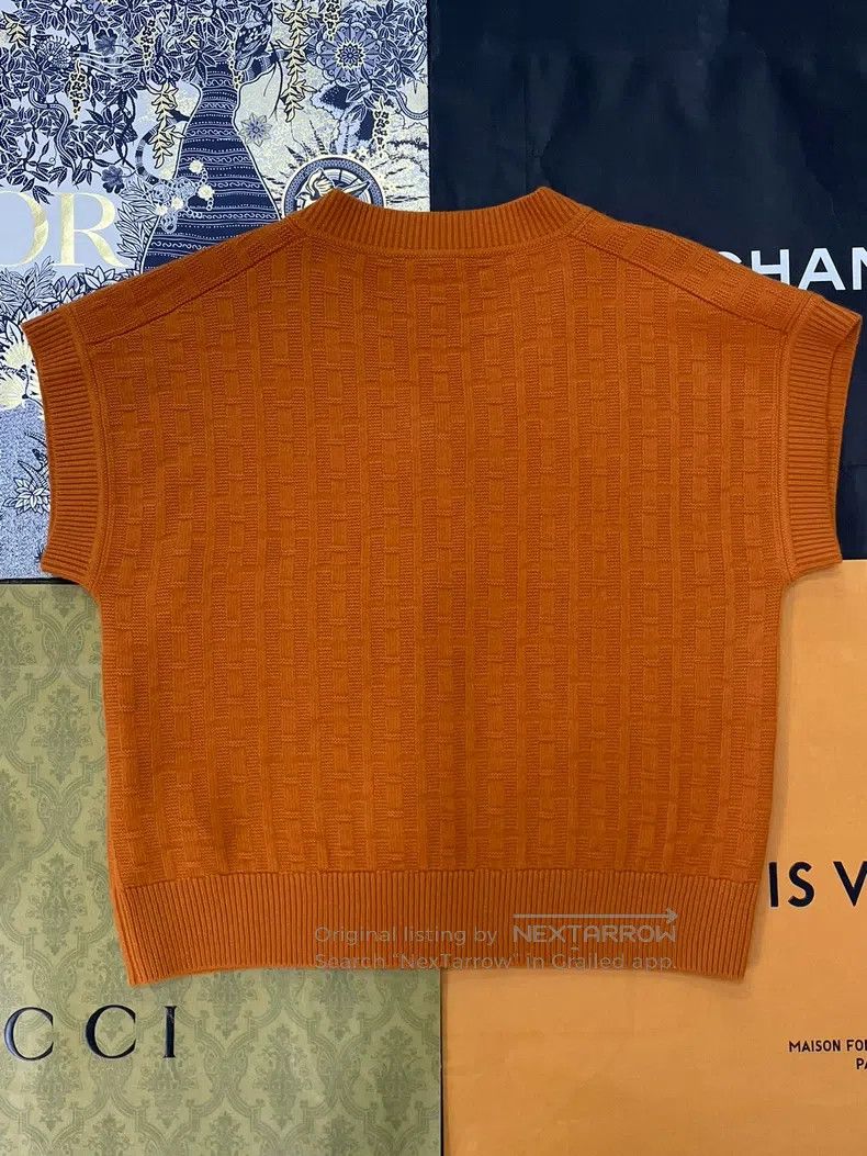 Hermes Hermes Orange H Printed Knit Short Sleeve Size XS / US 0-2 / IT 36-38 - 2 Thumbnail