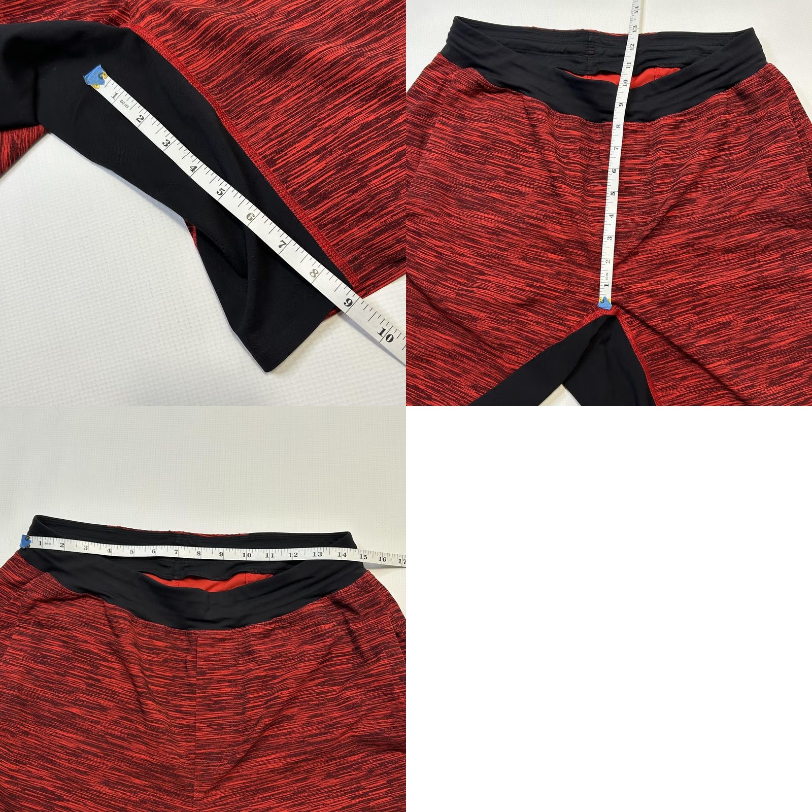 Lululemon Lululemon Shorts Mens M Red Black Surge Lined Drawstring Athletic Gym Size US 31 - 9 Thumbnail
