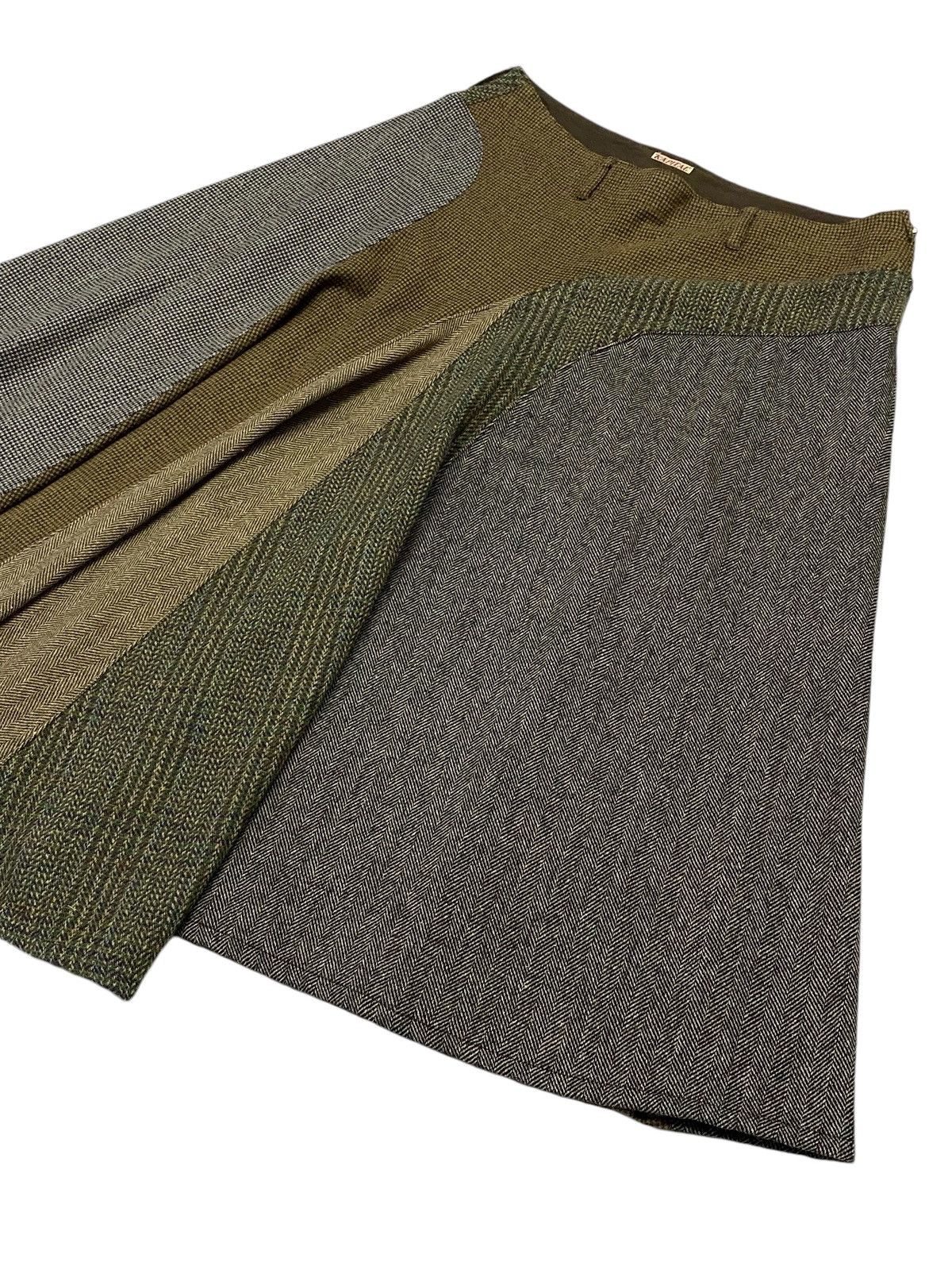 Kapital Kapital Patchwork Wool Midi Skirt Size 30" / US 8 / IT 44 - 17 Thumbnail